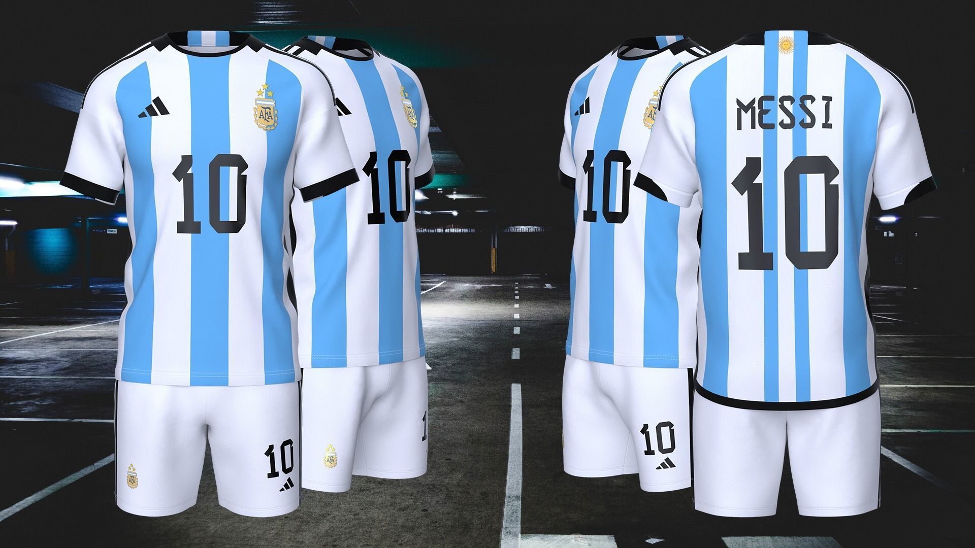 Argentina Messi Jersey Design 2022 3D model | CGTrader