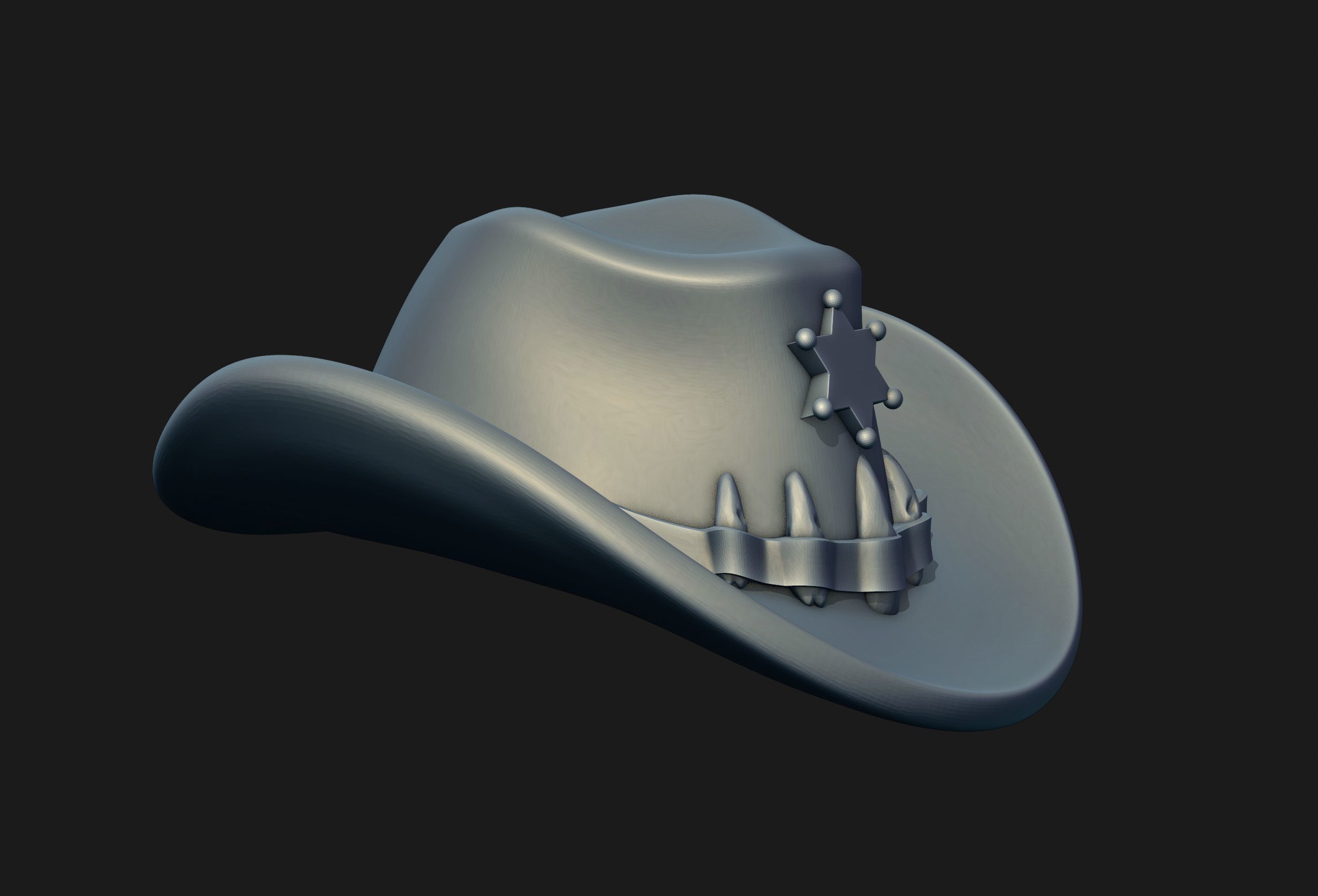 Sheriff Hat 3D print model_7