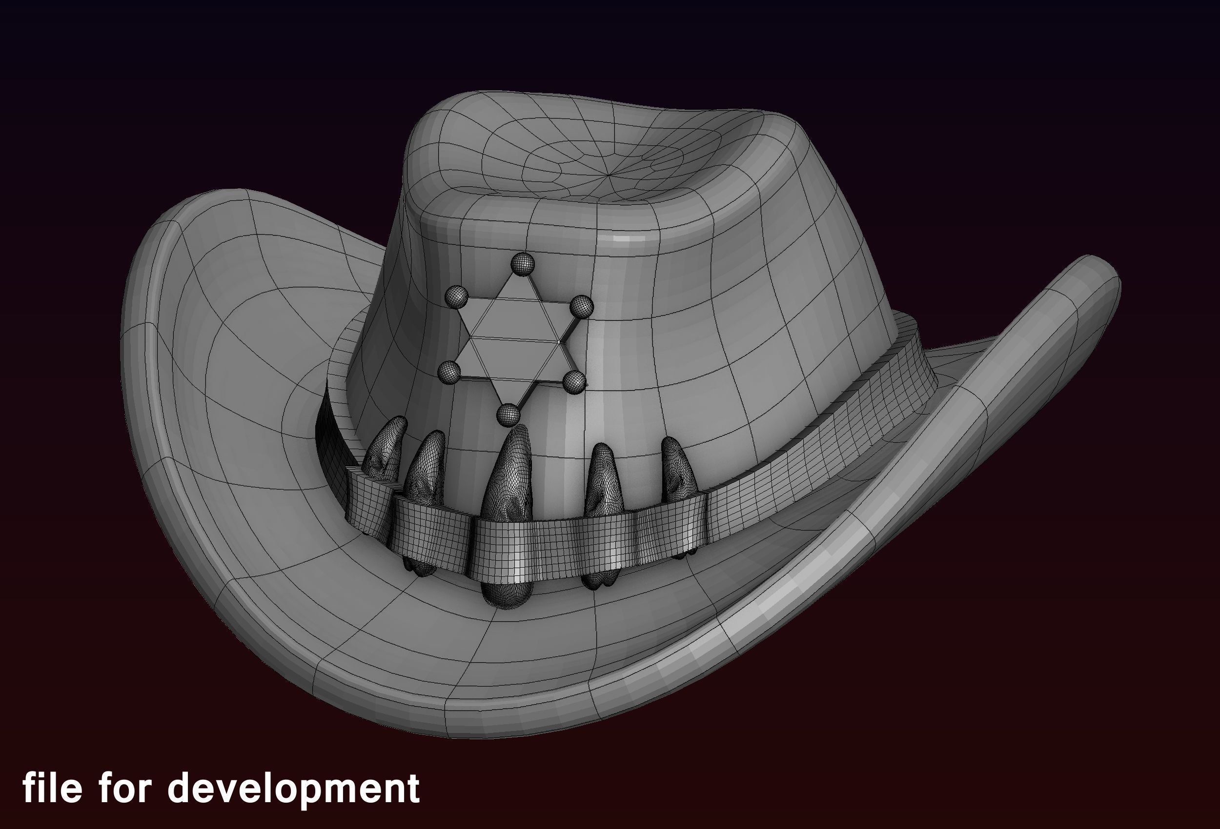 Sheriff Hat 3D print model_15