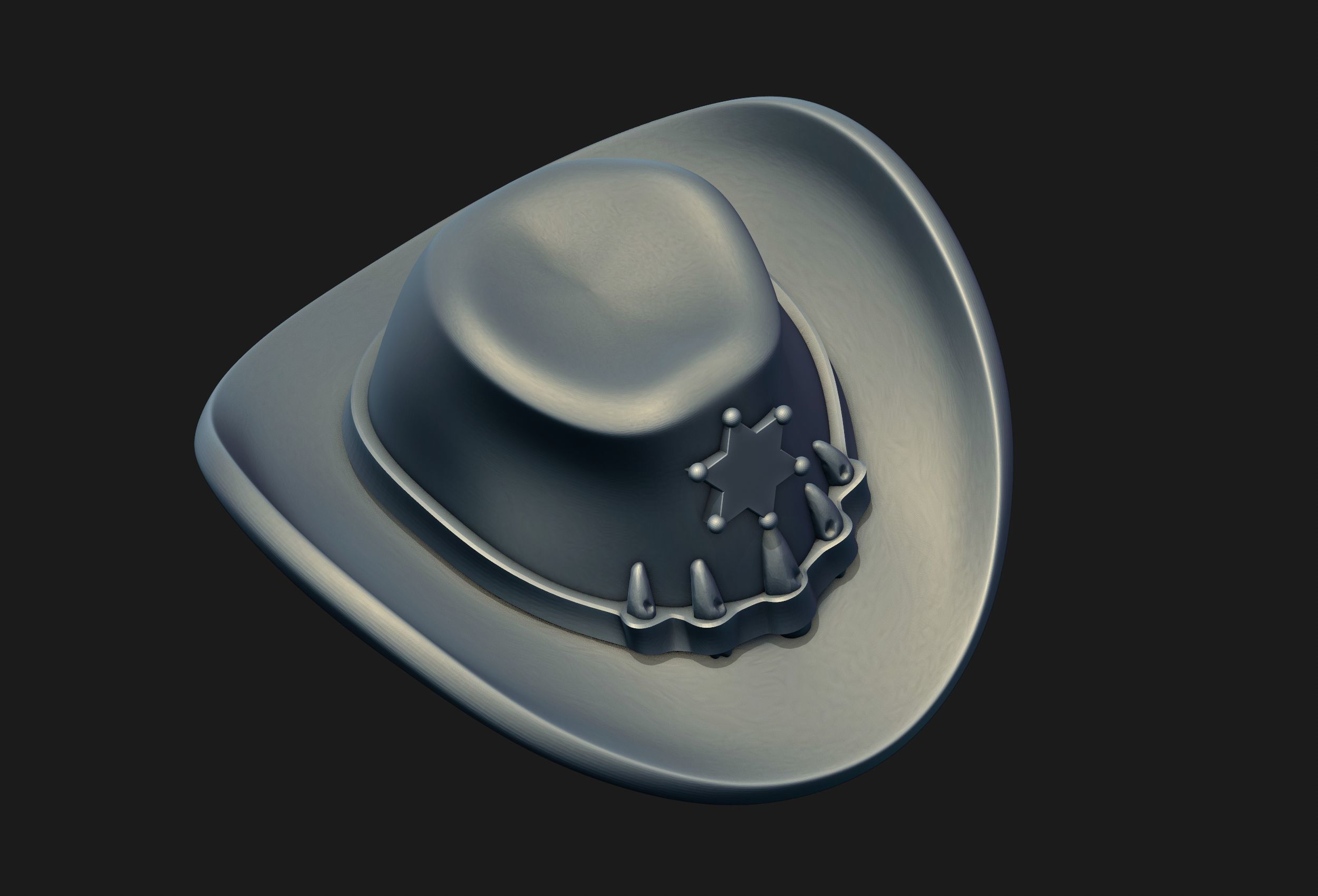 Sheriff Hat 3D print model_8