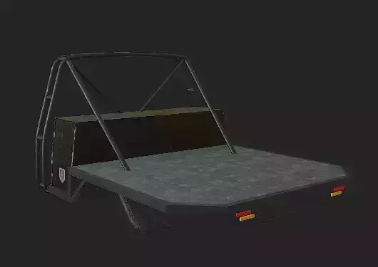 Low Poly Nissian GQ Patrol Flamin Tray 4x4 Truck