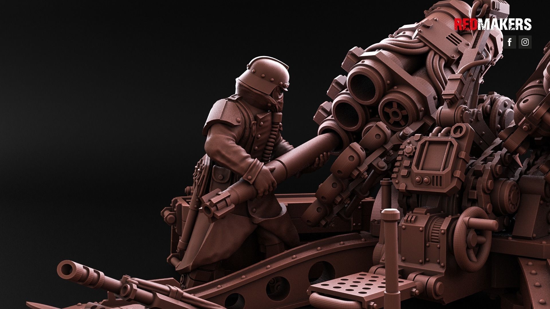 Multi Missile Launcher - Death Division - Field artillery 3D print model_11