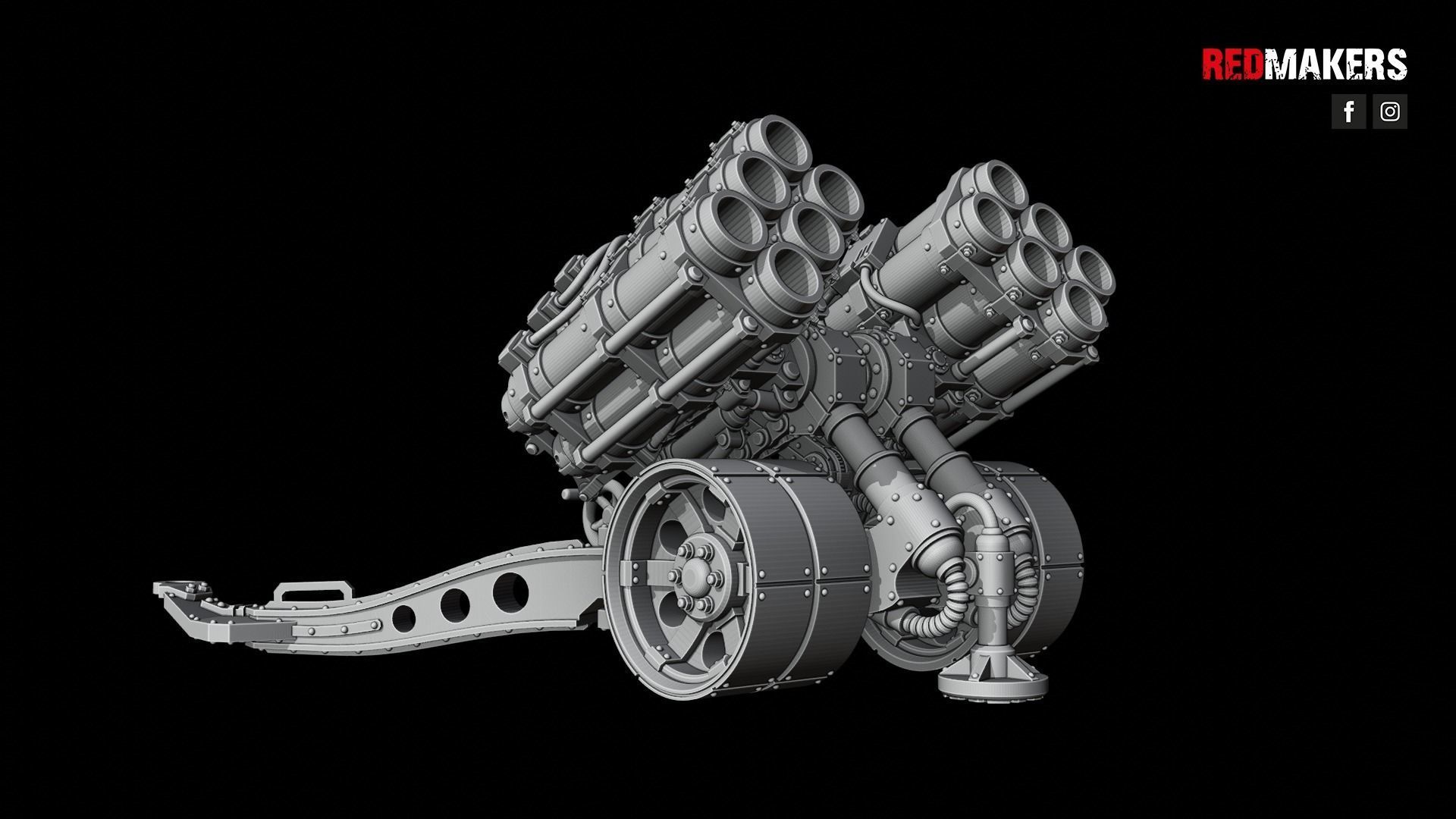 Multi Missile Launcher - Death Division - Field artillery 3D print model_14