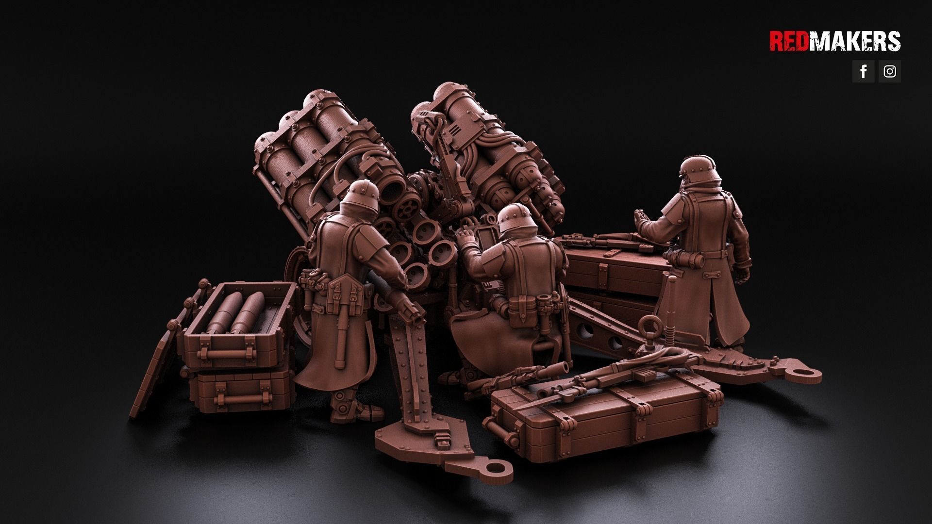 Multi Missile Launcher - Death Division - Field artillery 3D print model_3