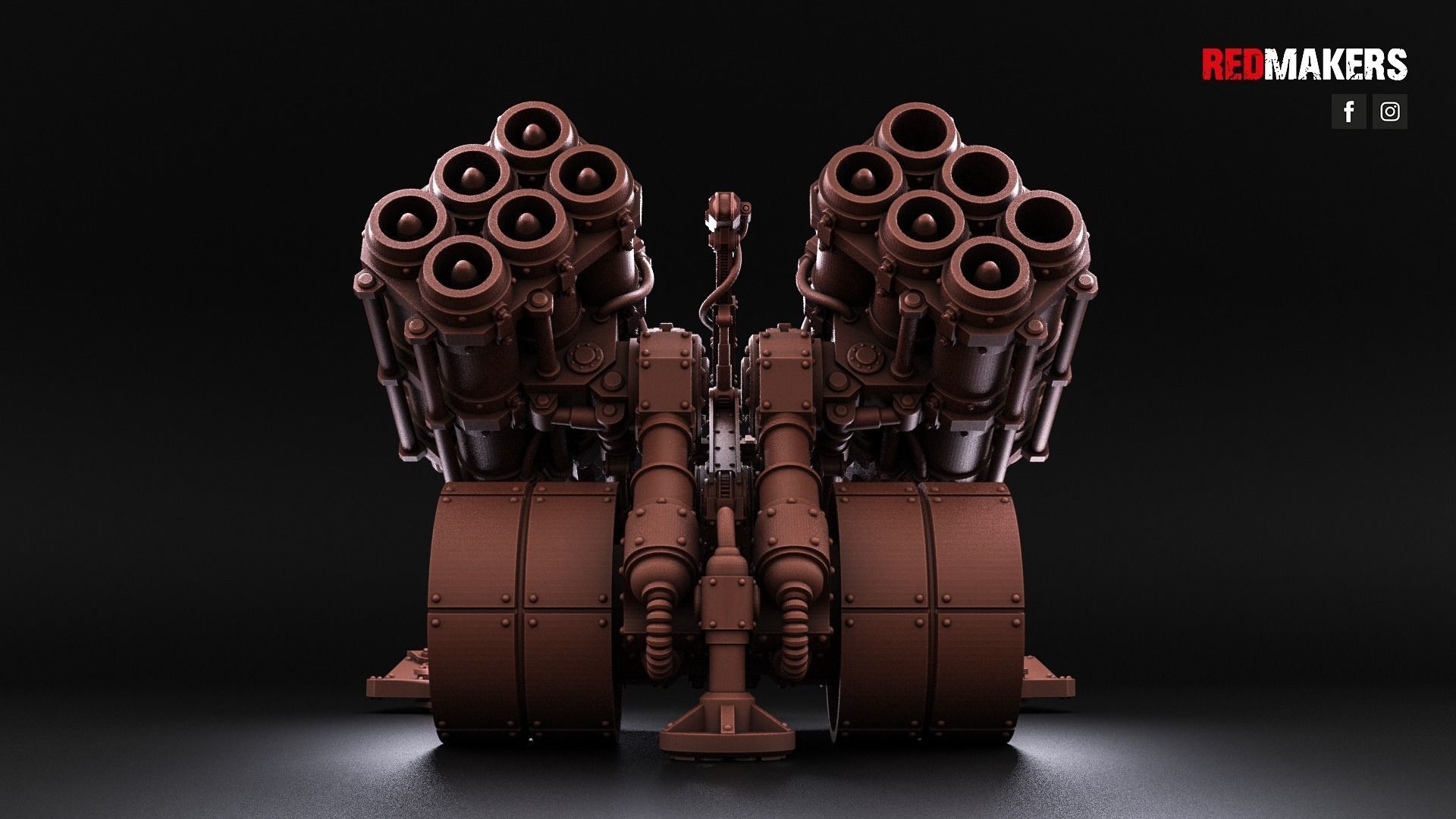 Multi Missile Launcher - Death Division - Field artillery 3D print model_9