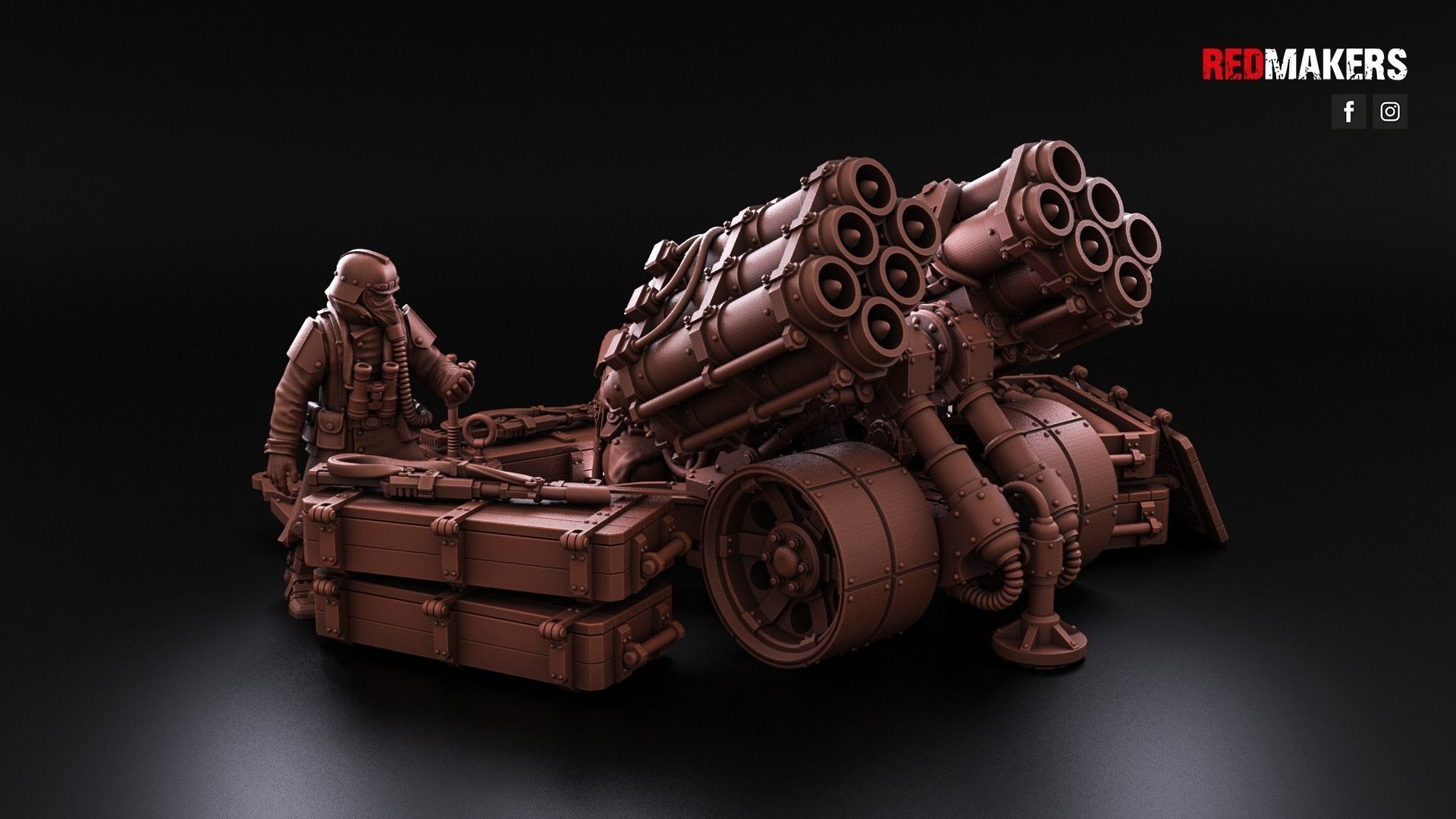 Multi Missile Launcher - Death Division - Field artillery 3D print model_5