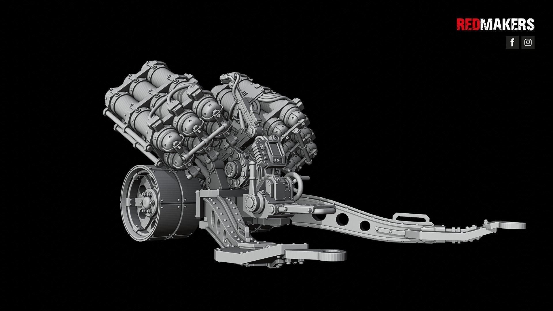 Multi Missile Launcher - Death Division - Field artillery 3D print model_16