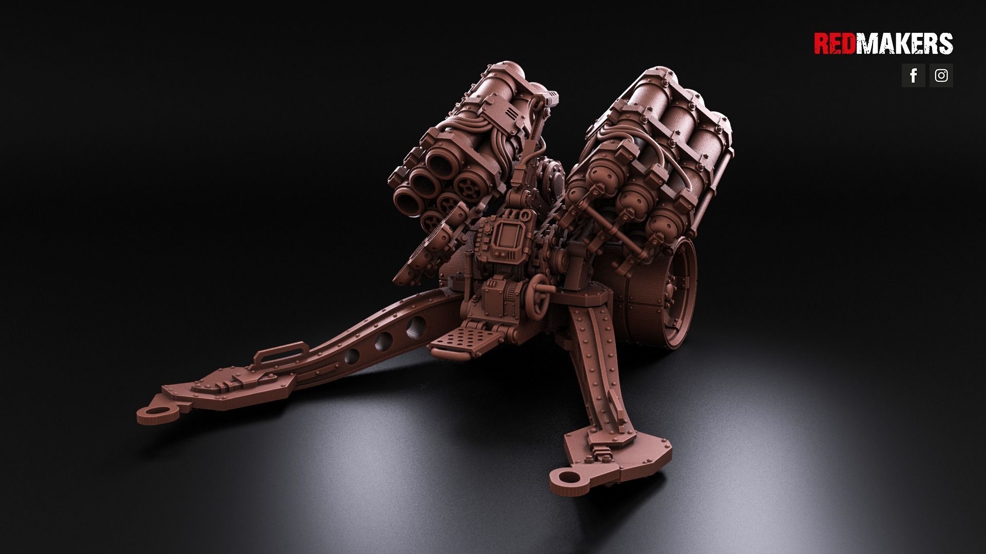 Multi Missile Launcher - Death Division - Field artillery 3D print model_8