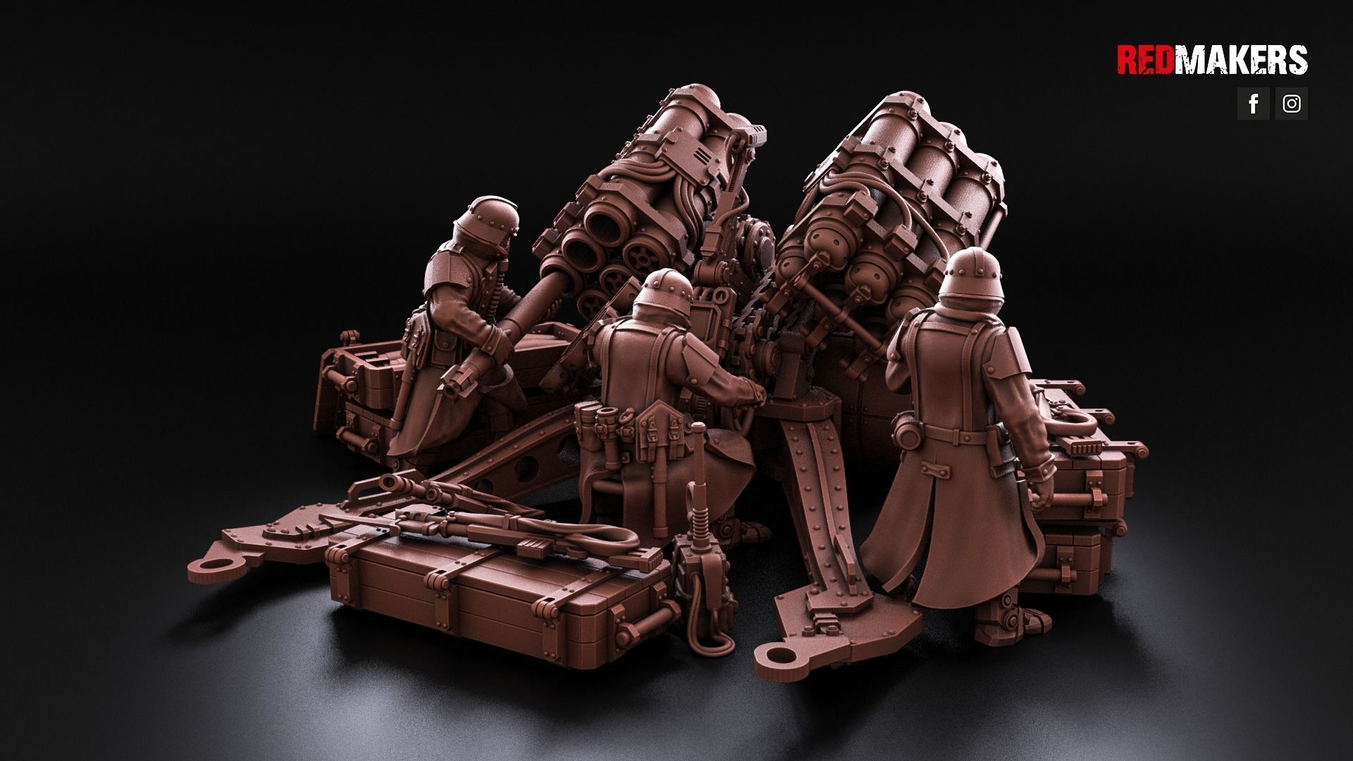 Multi Missile Launcher - Death Division - Field artillery 3D print model_6