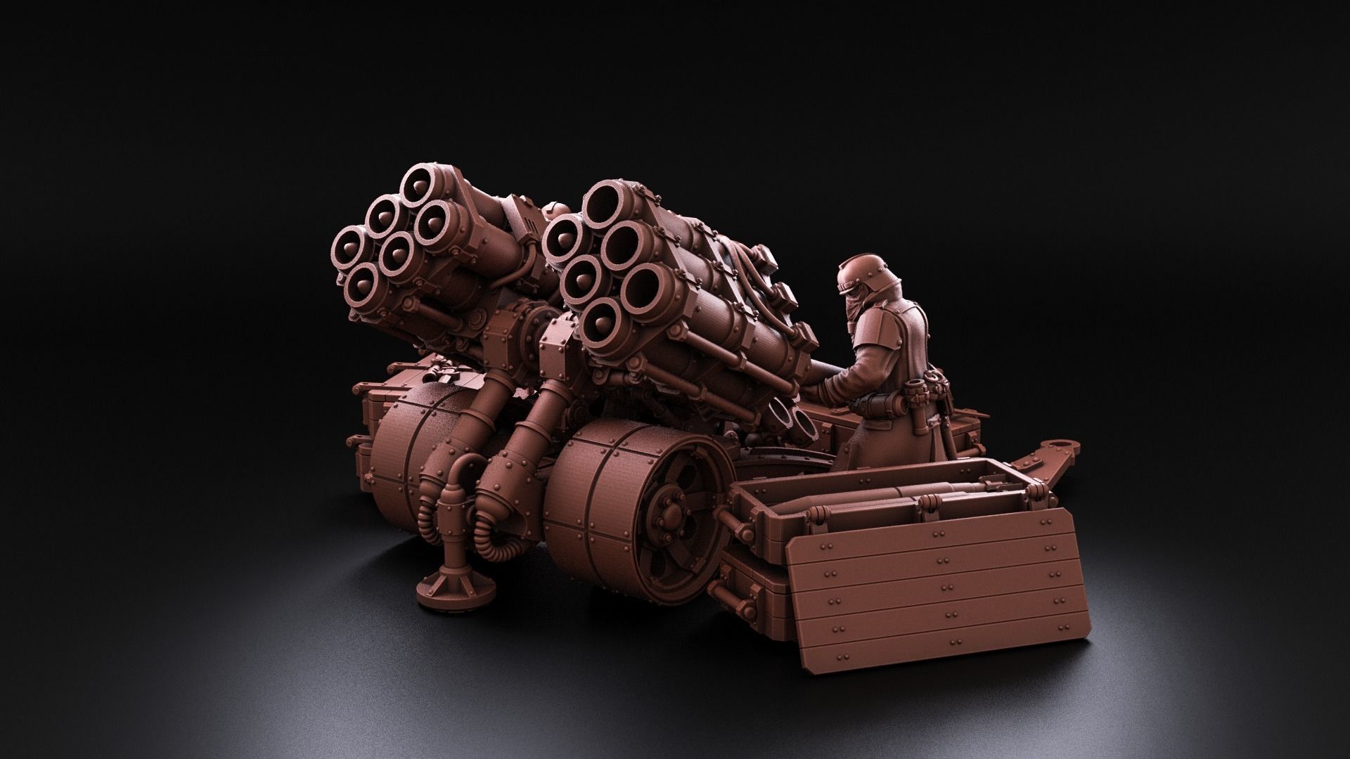 Multi Missile Launcher - Death Division - Field artillery 3D print model_4