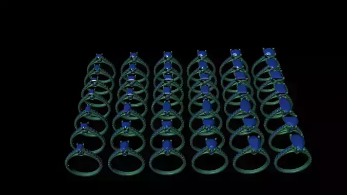 42 variants Solitaire Rings batch files