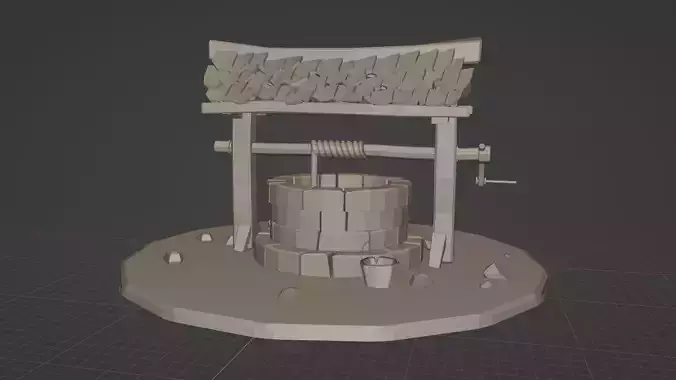 Low Poly Well water