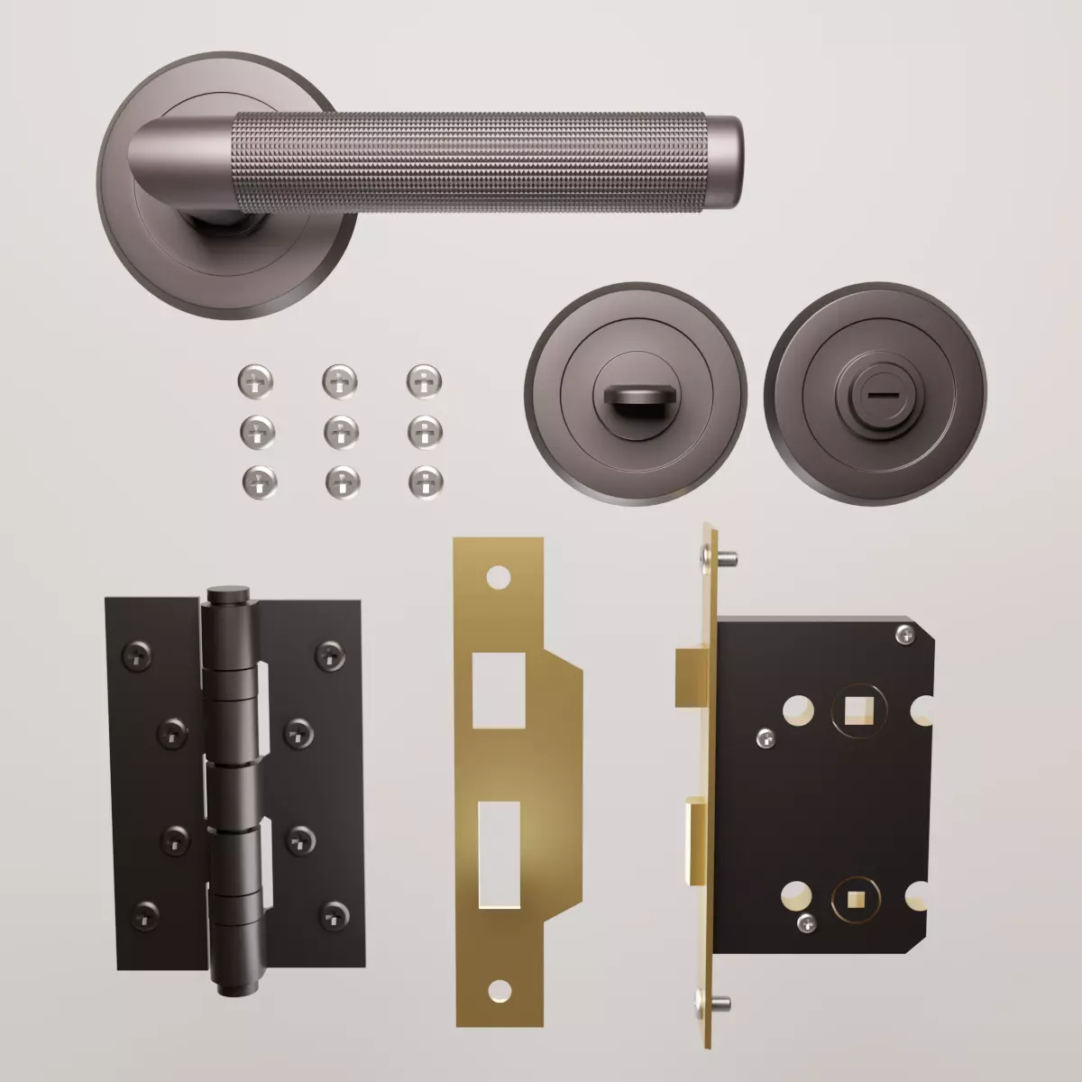 door handle pack 3D model_0