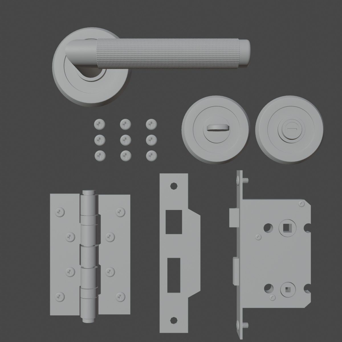 door handle pack 3D model_2