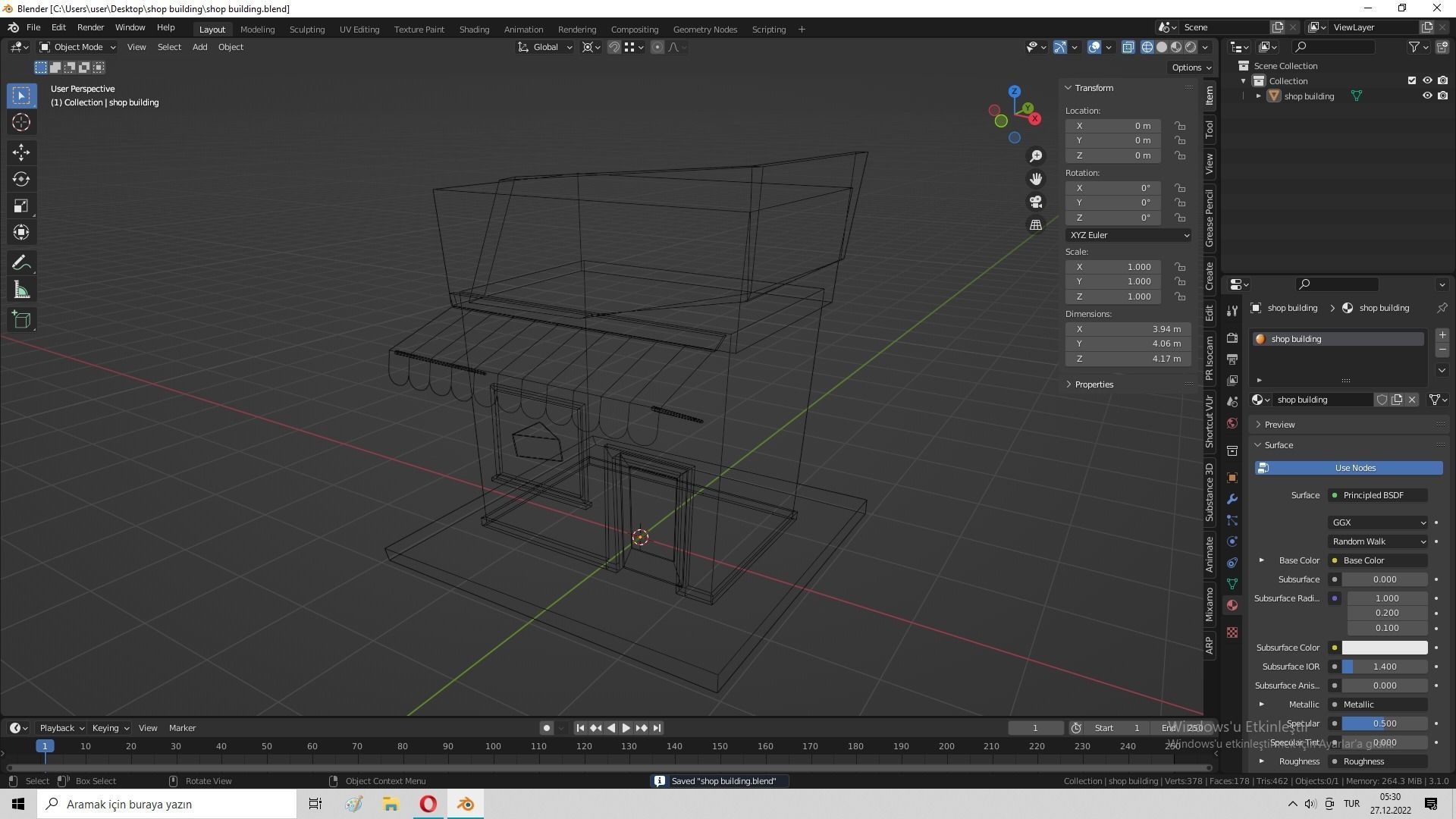 Cartoon Shop Building Low-poly 3D model_31