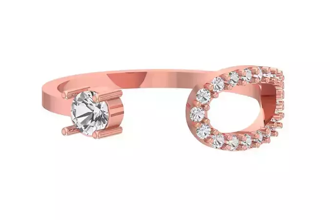 Solitaire Women Round Stone Band Ring