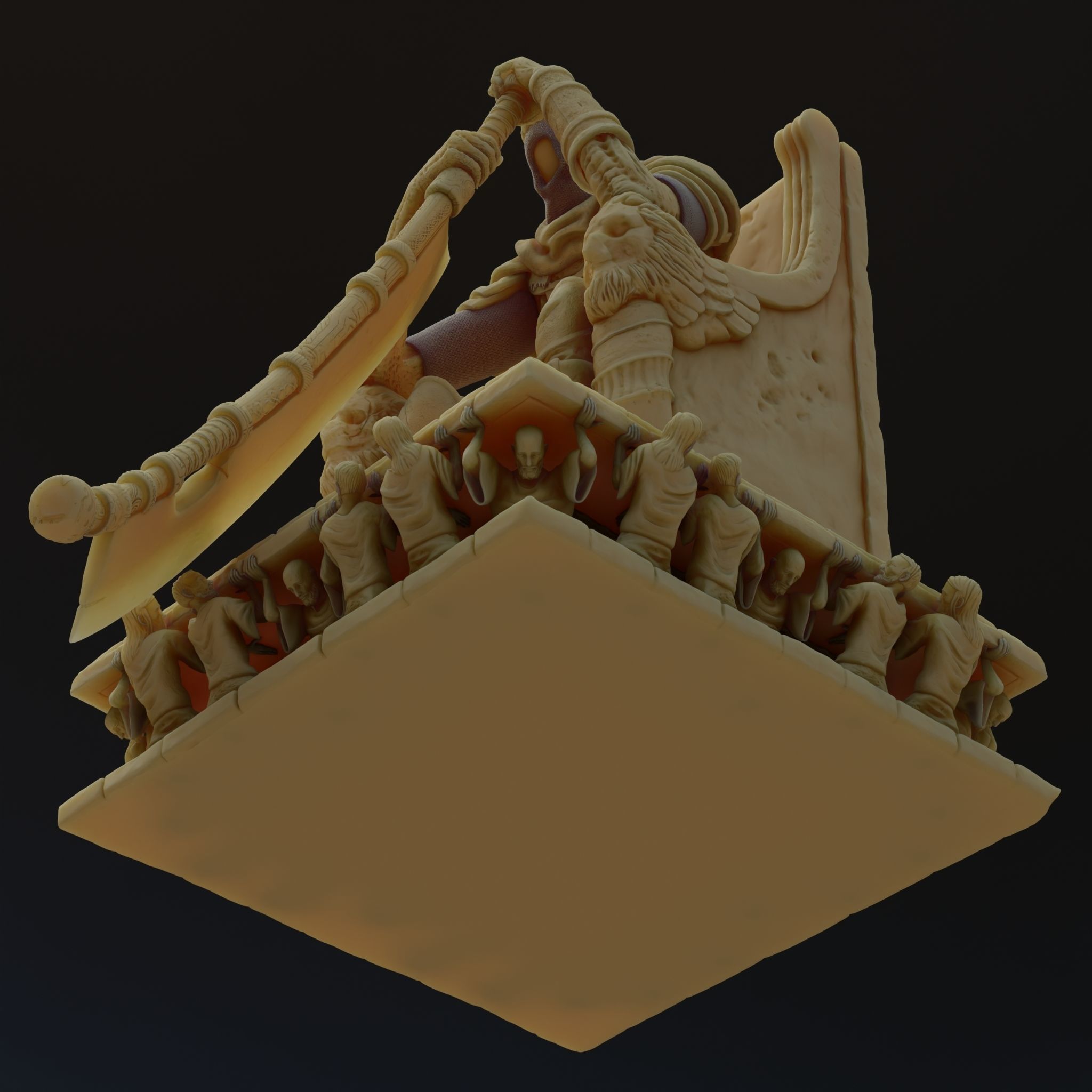 Yhorm the Giant Dark Souls 3 Boss Statue 3D print model_5