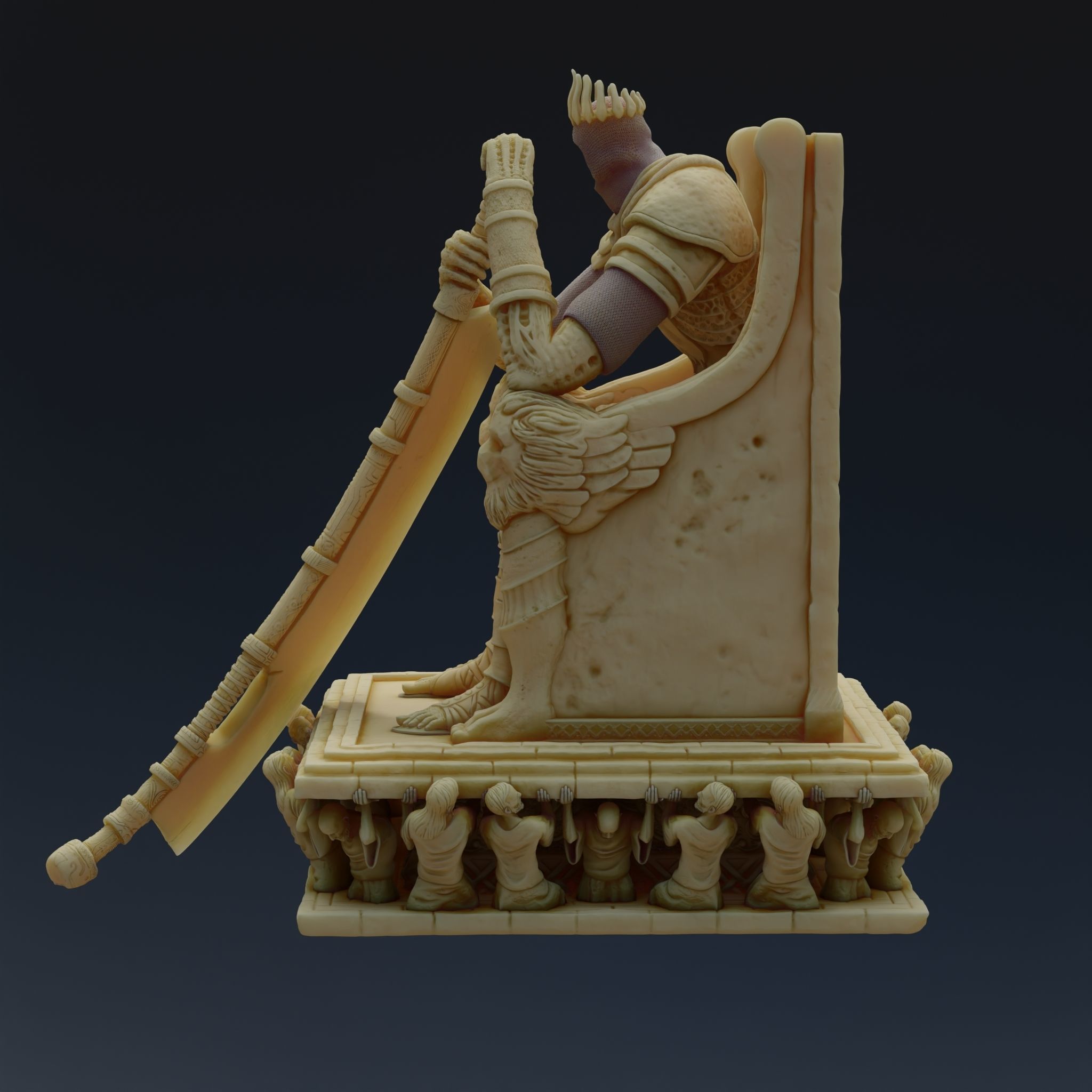 Yhorm the Giant Dark Souls 3 Boss Statue 3D print model_2