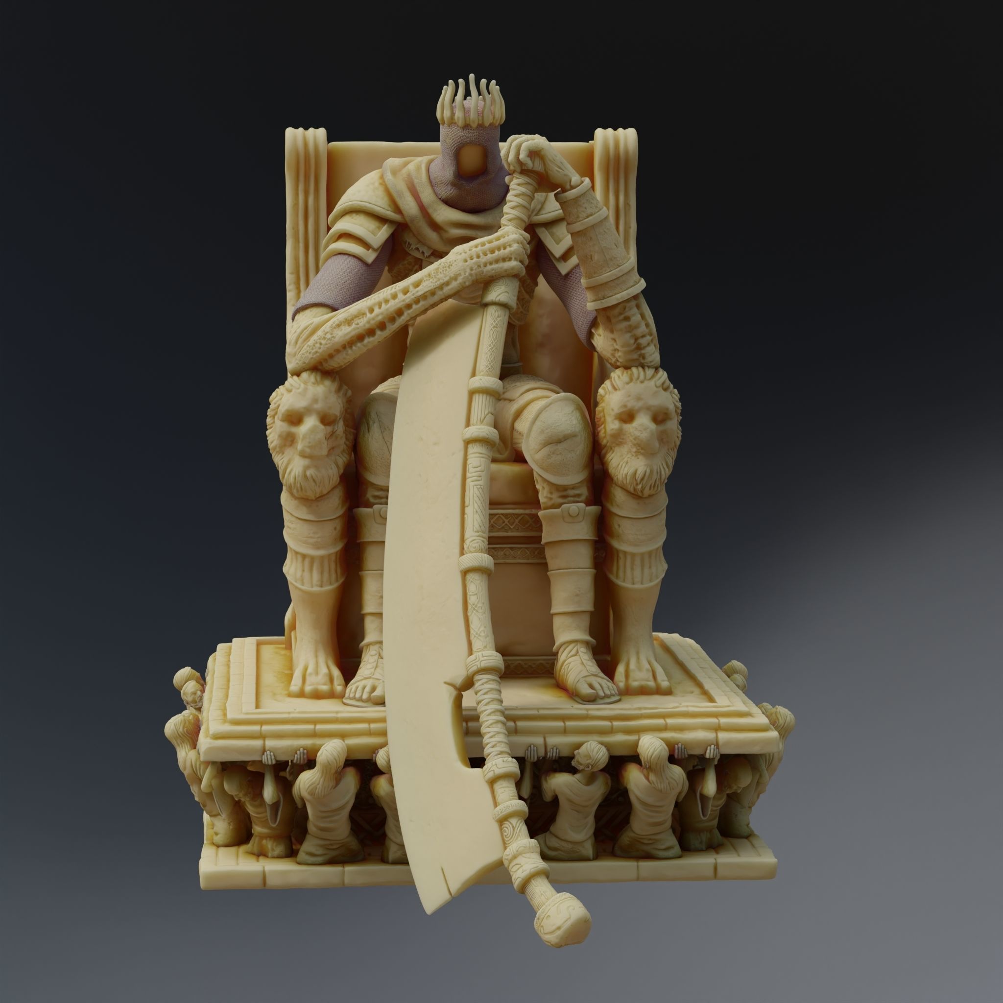 Yhorm the Giant Dark Souls 3 Boss Statue 3D print model_1