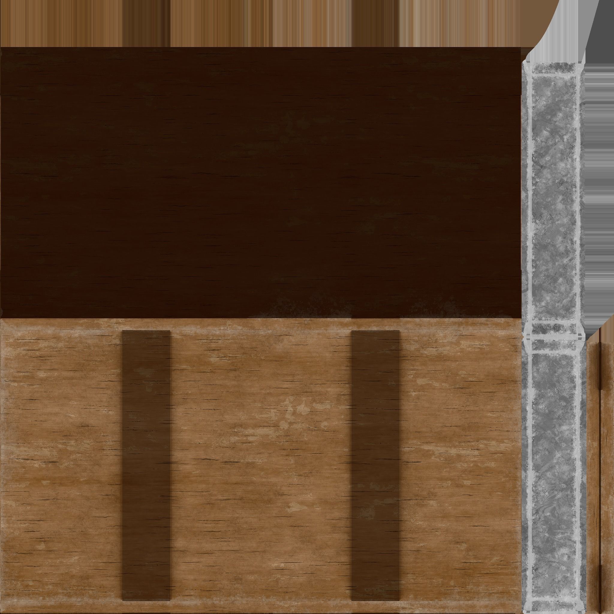 Wood Crate Low-poly 3D model_9