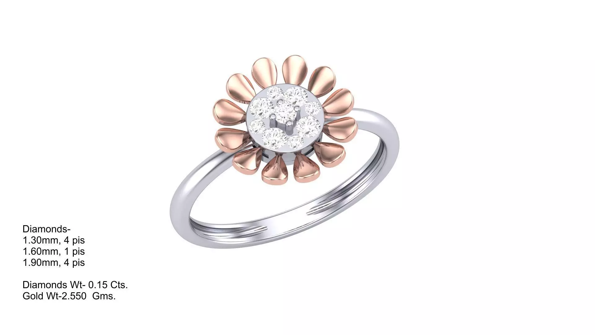 rings gold diamand ready to print Free 3D print model