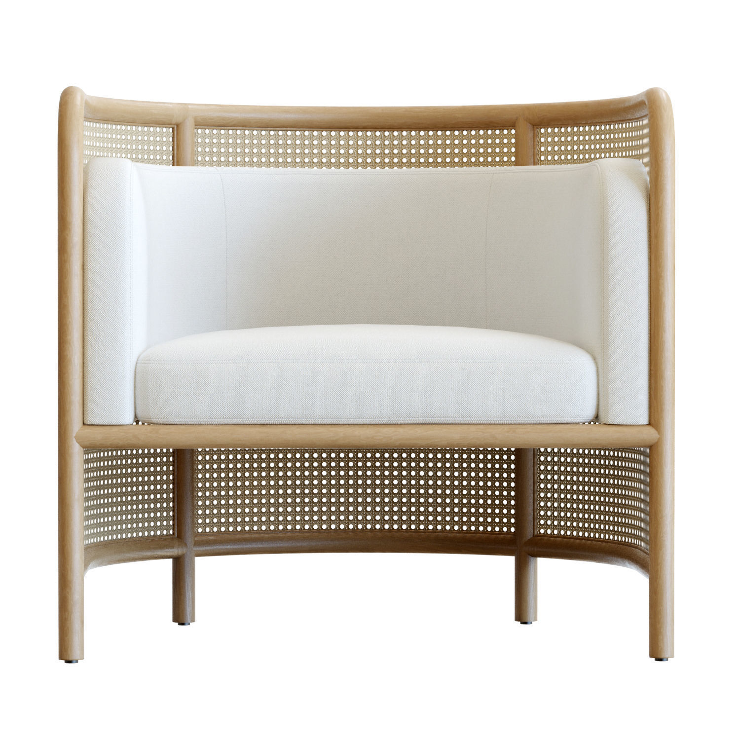 Crate and Barrel Fields Cane Armchair 3D model_3