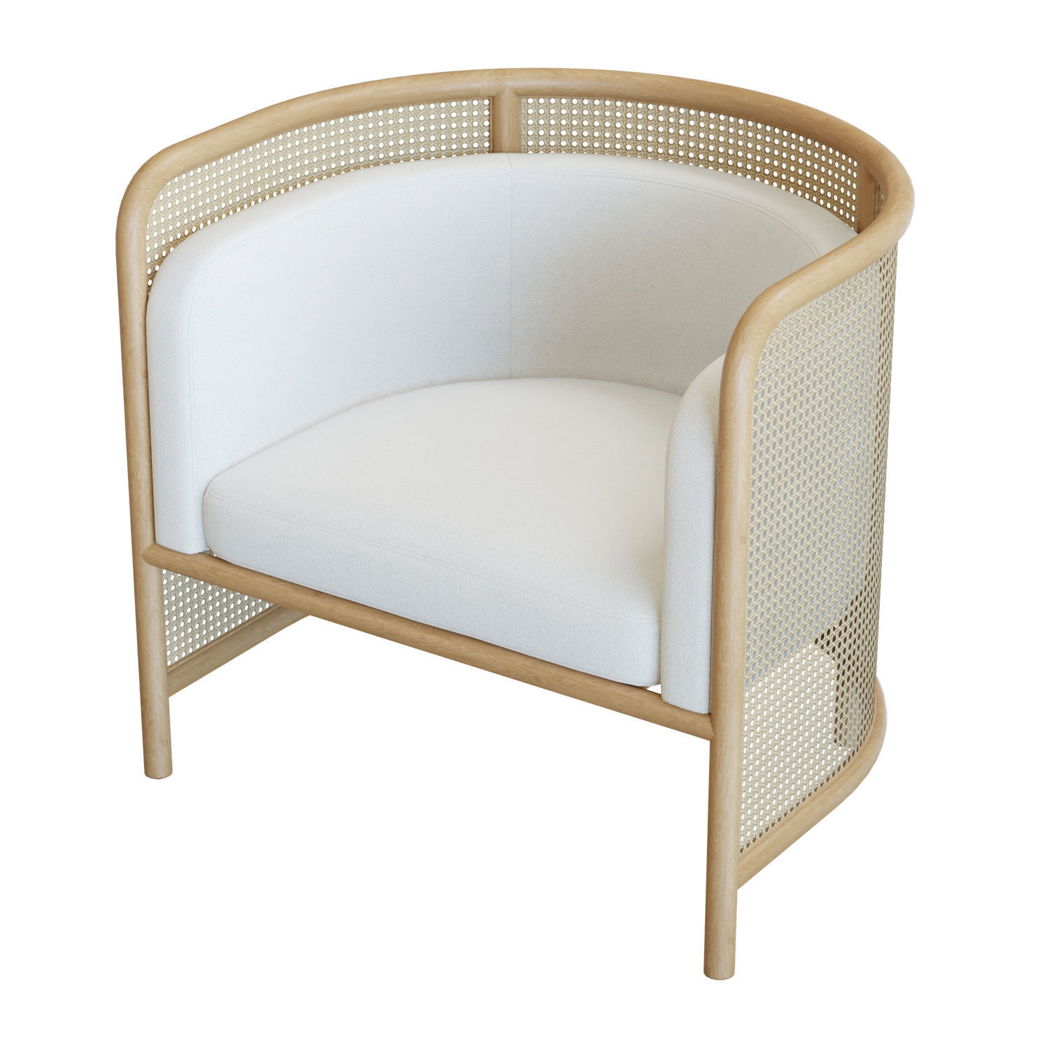 Crate and Barrel Fields Cane Armchair 3D model_4