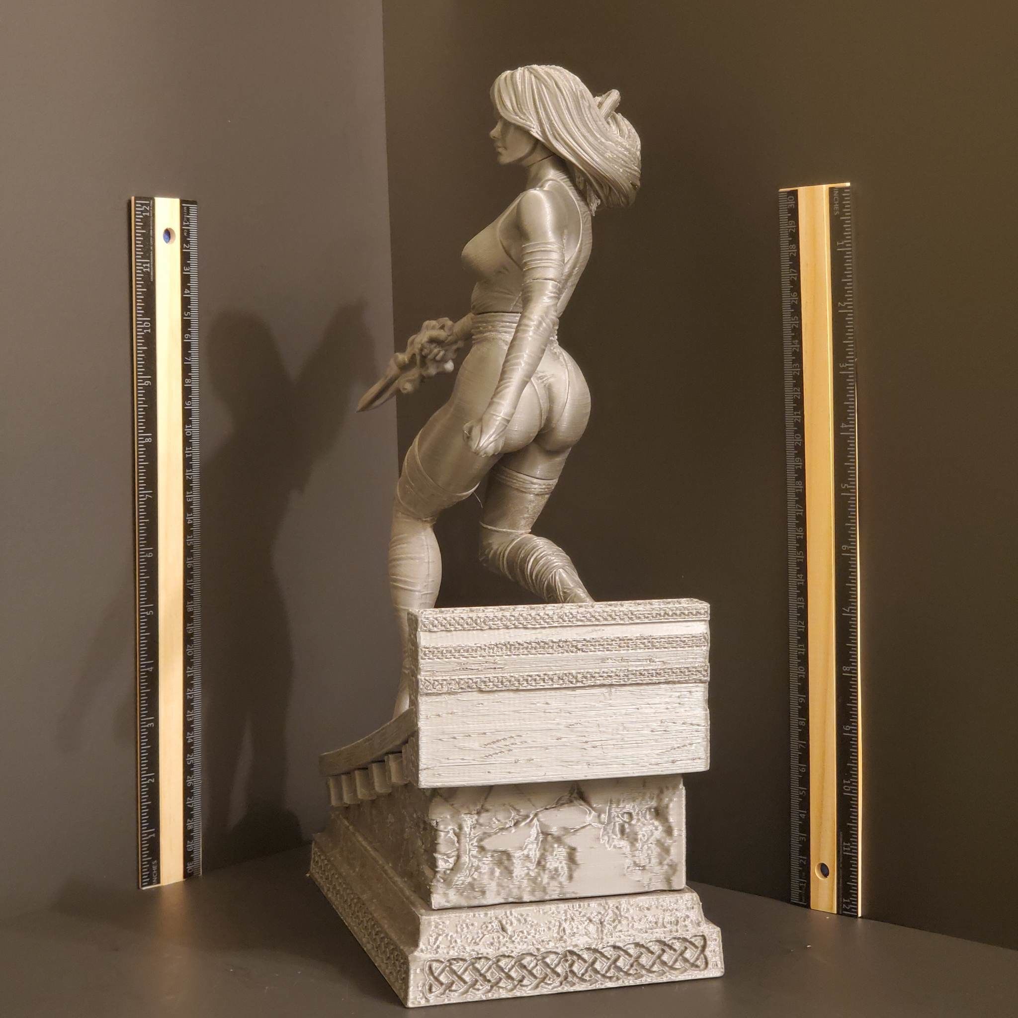 Psylocke woman holding sword 3D print model_19