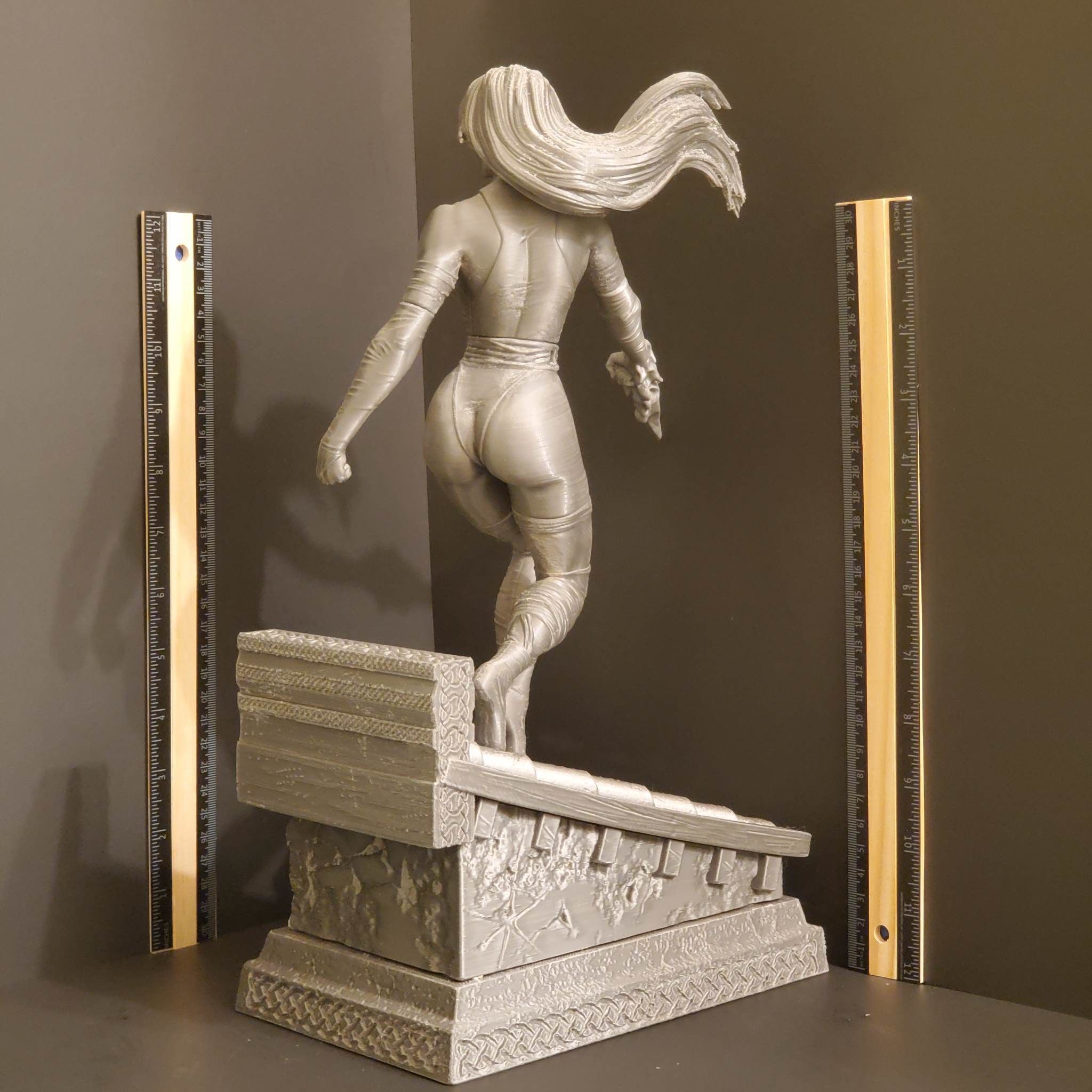 Psylocke woman holding sword 3D print model_18