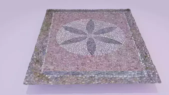 Pebble stone mosaic sidewalk raw scan 01