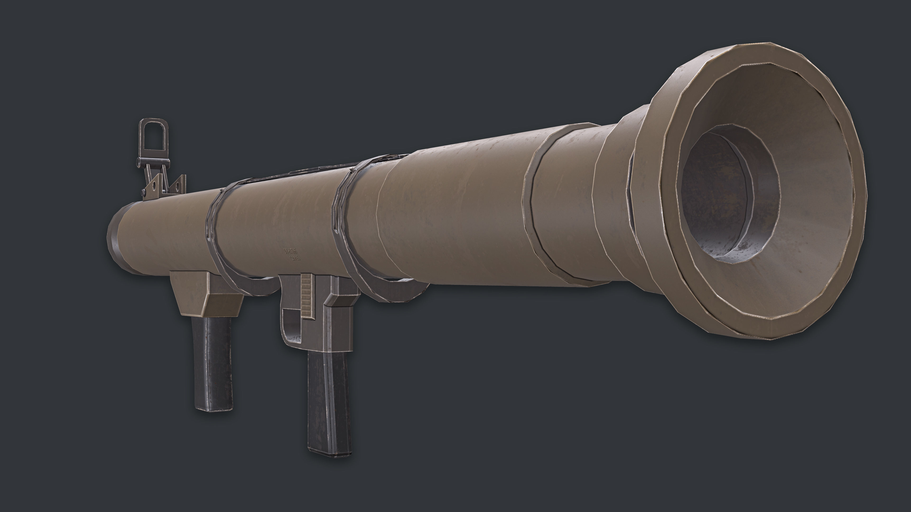 Rocket Launcher Game Ready 10 Low-poly 3D model_3