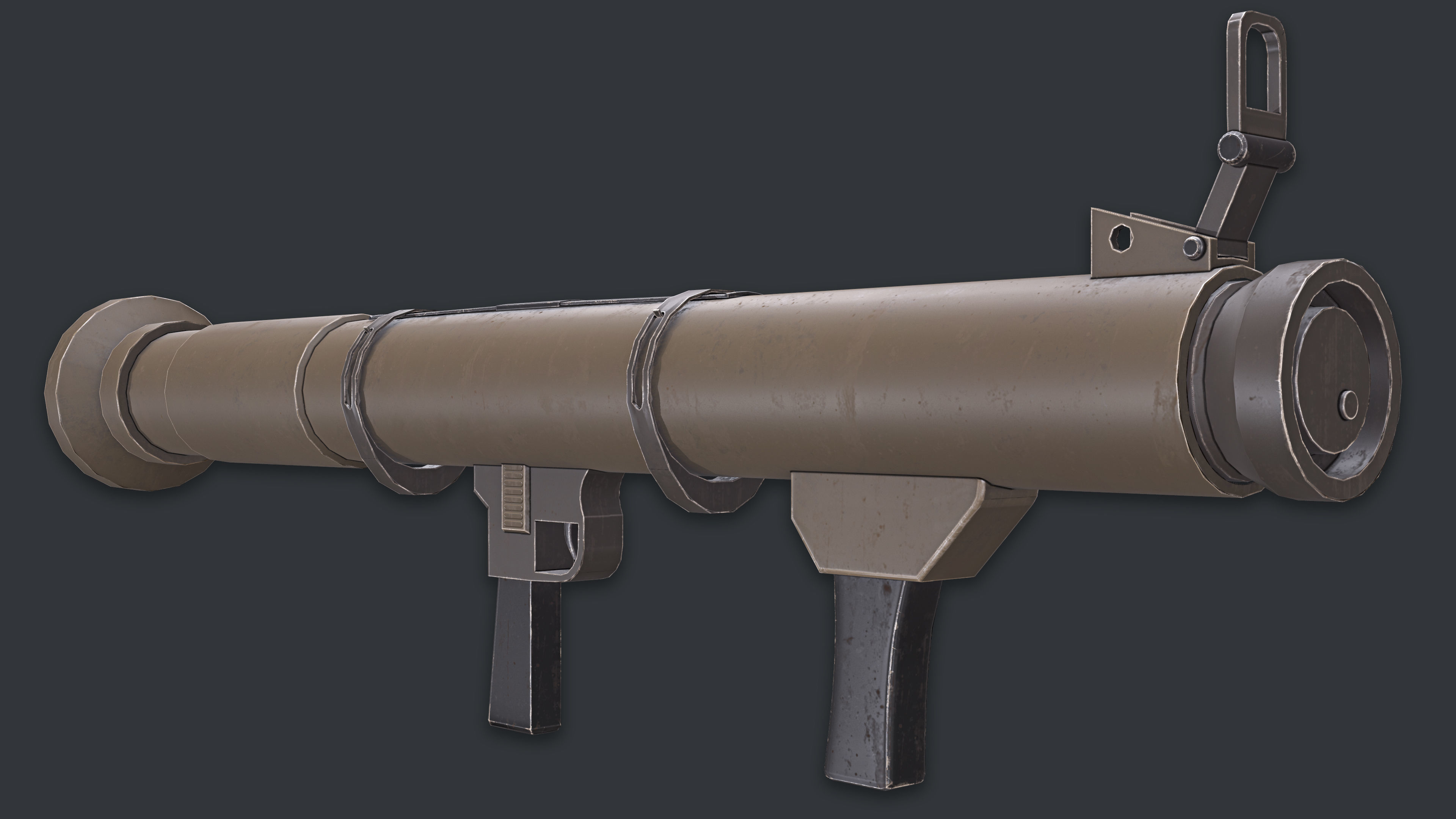 Rocket Launcher Game Ready 10 Low-poly 3D model_4