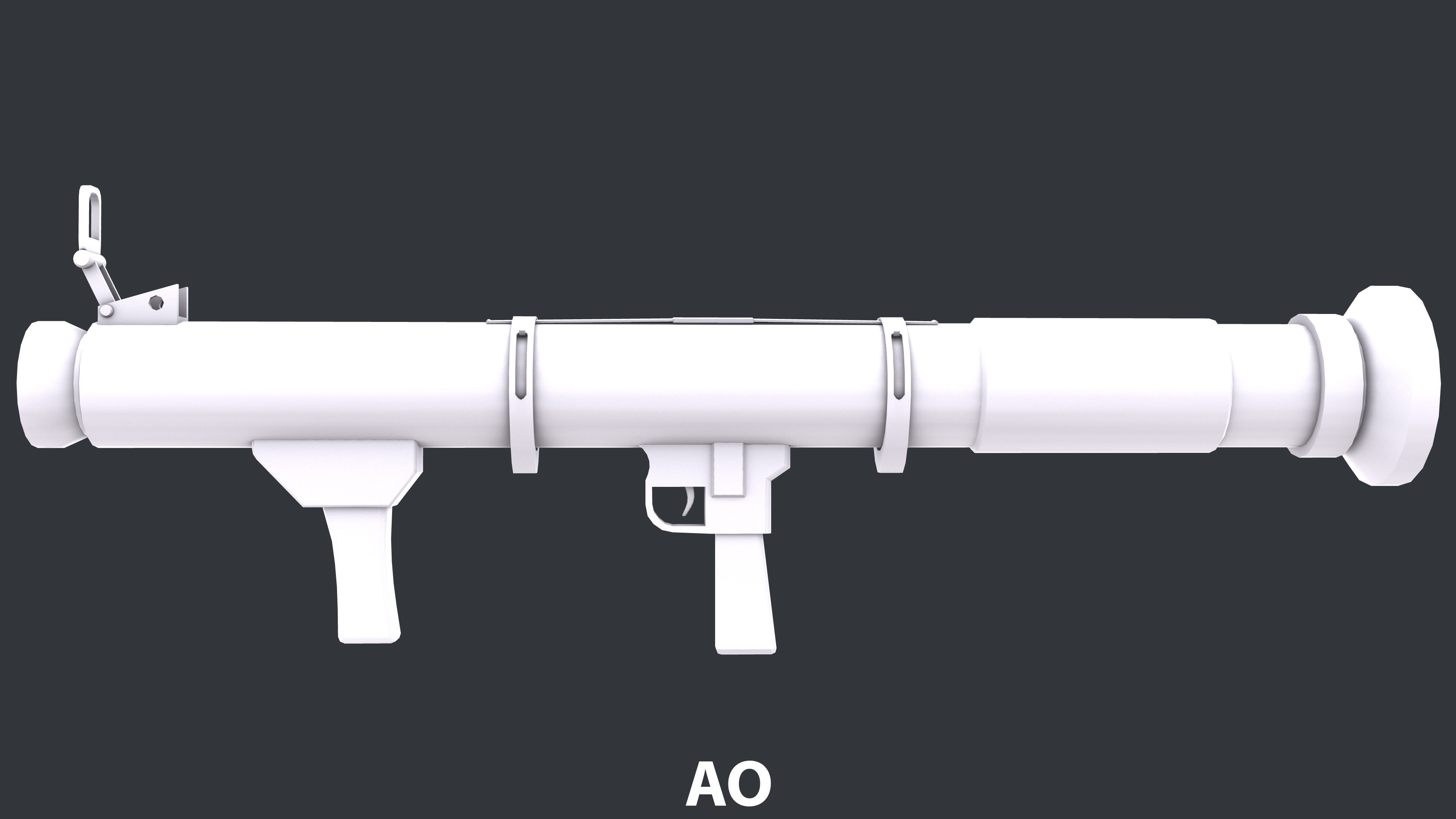 Rocket Launcher Game Ready 10 Low-poly 3D model_11