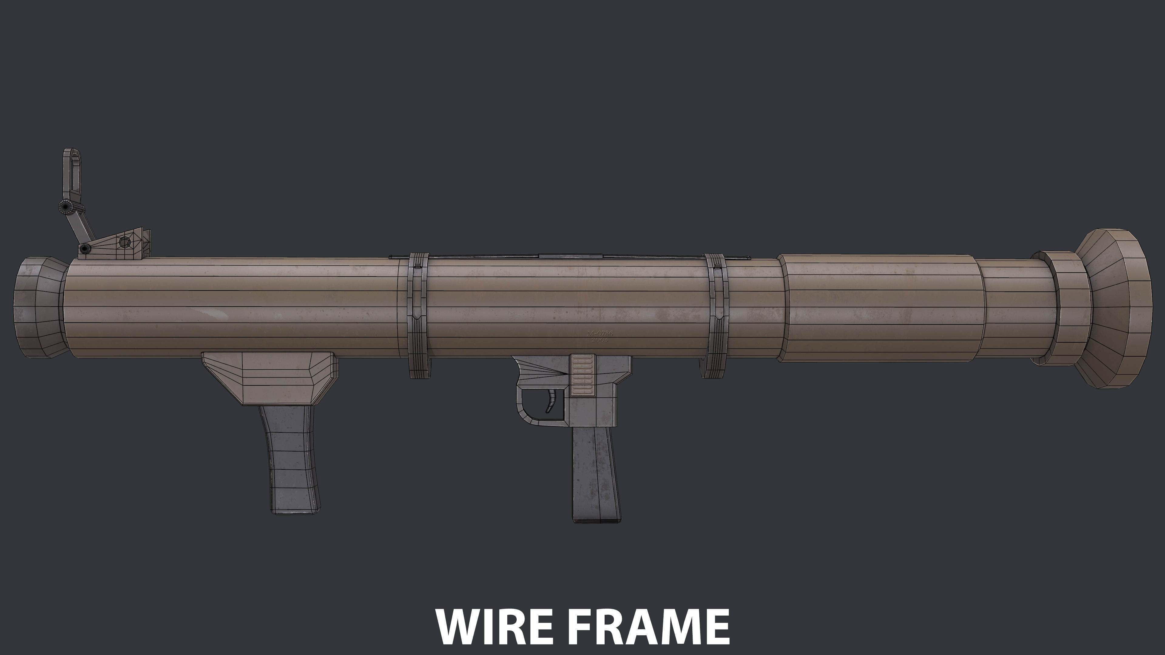 Rocket Launcher Game Ready 10 Low-poly 3D model_13