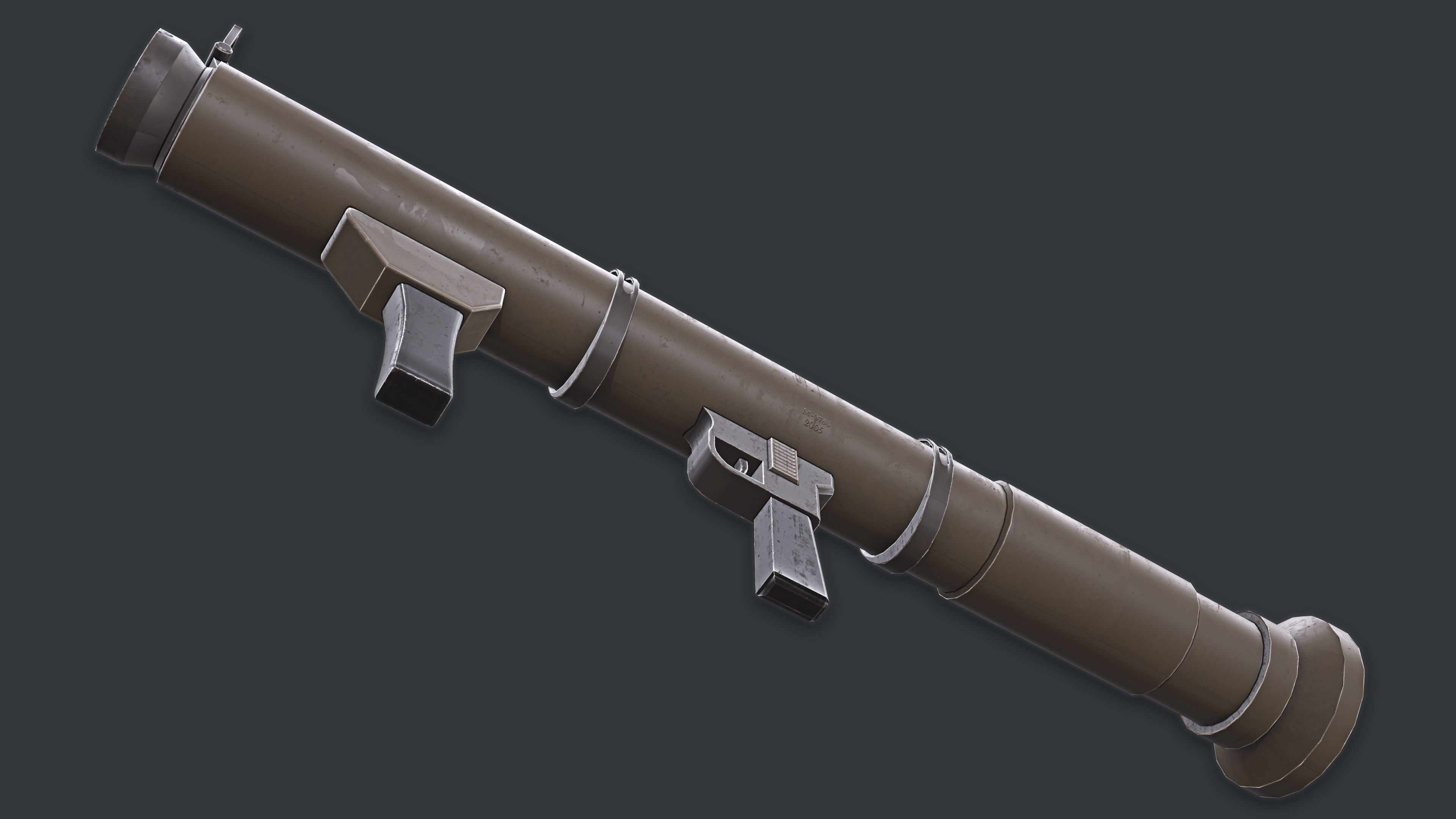 Rocket Launcher Game Ready 10 Low-poly 3D model_6