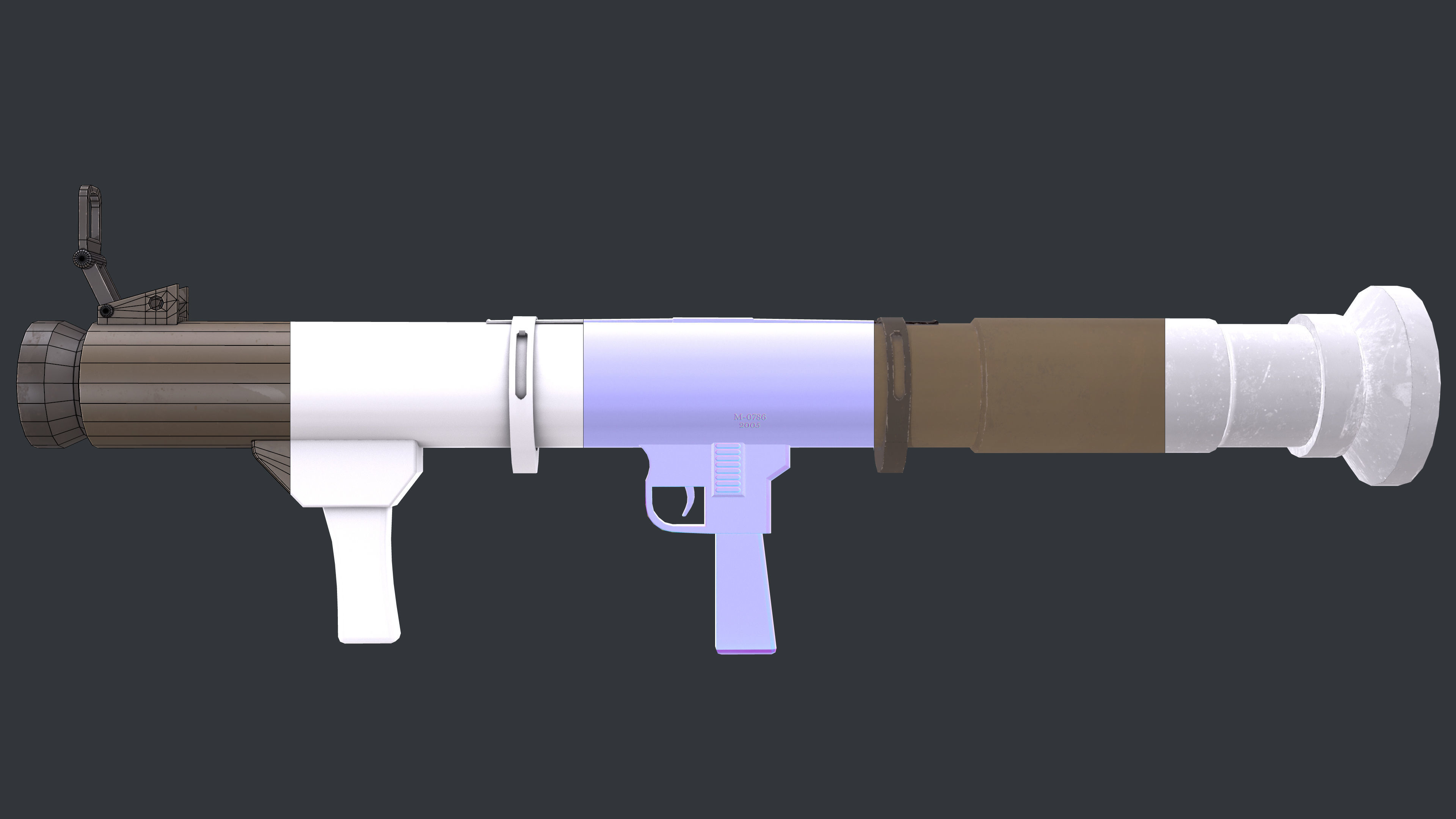 Rocket Launcher Game Ready 10 Low-poly 3D model_8