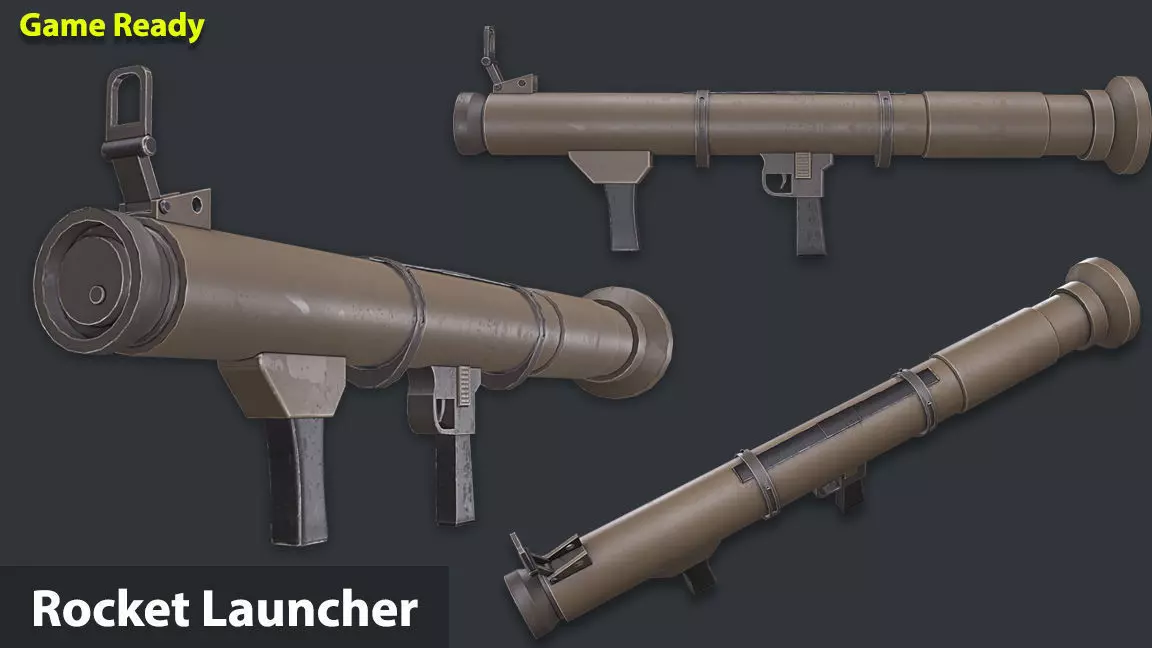 Rocket Launcher Game Ready 10 Low-poly 3D model_0