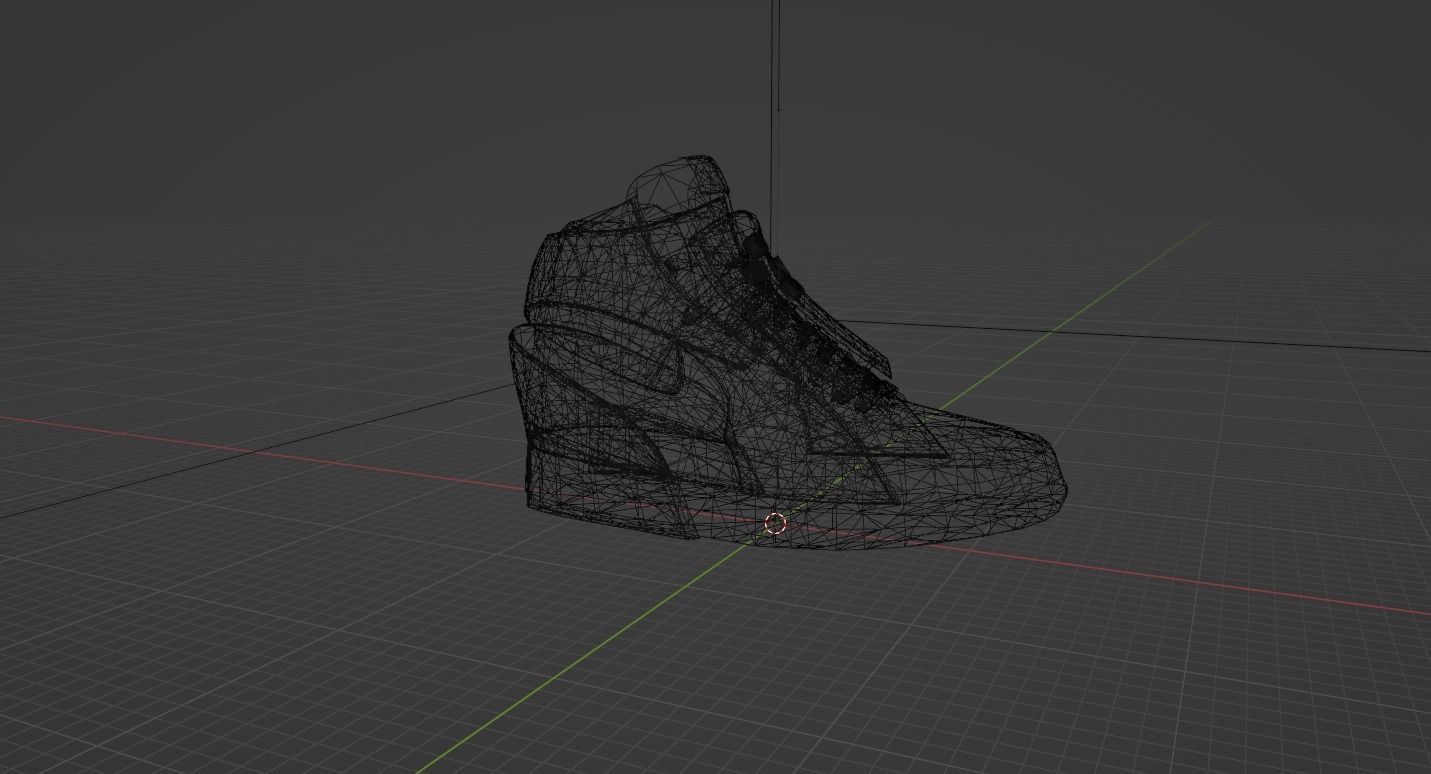 air Jordan Nike x PlayStation 5 sneakers Low-poly 3D model_3