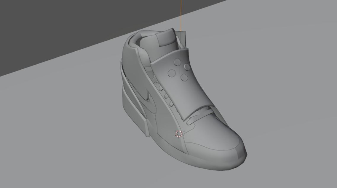 air Jordan Nike x PlayStation 5 sneakers Low-poly 3D model_4