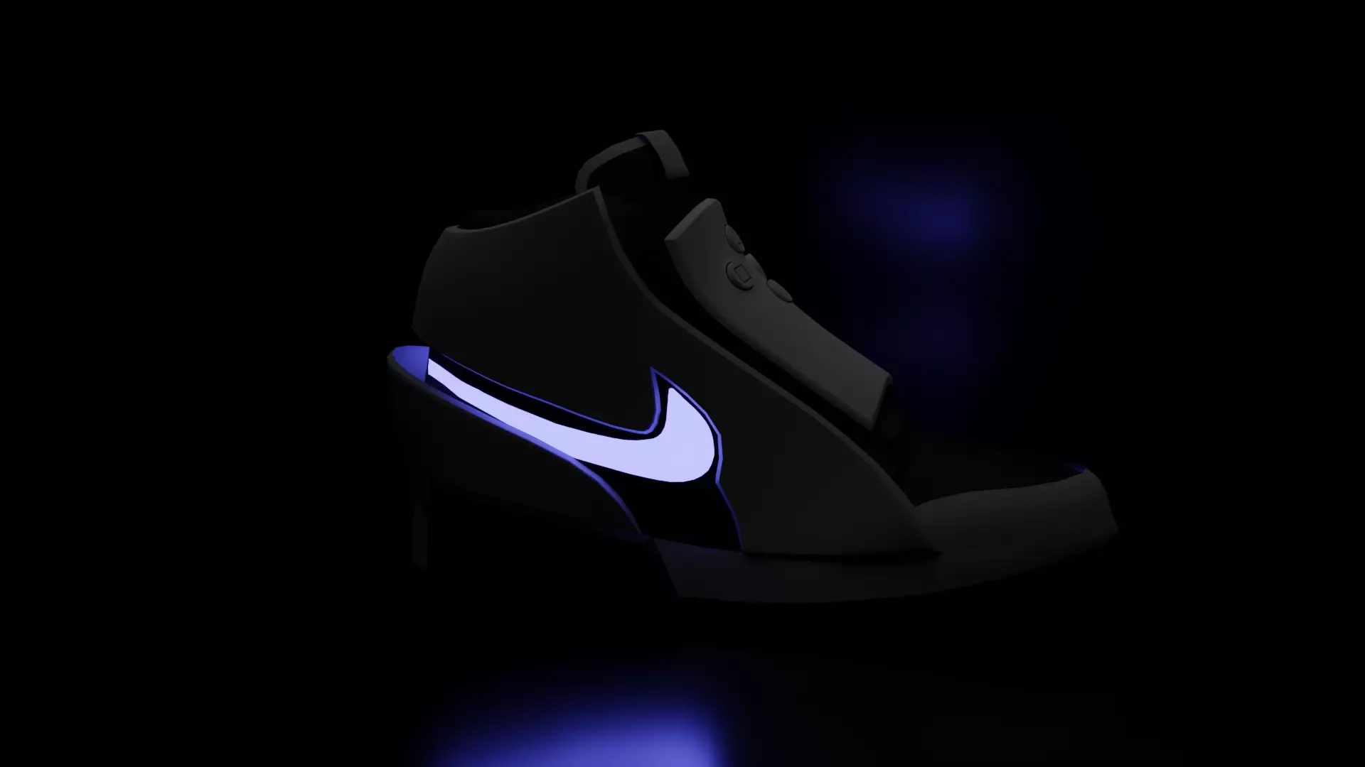 air Jordan Nike x PlayStation 5 sneakers Low-poly 3D model_0