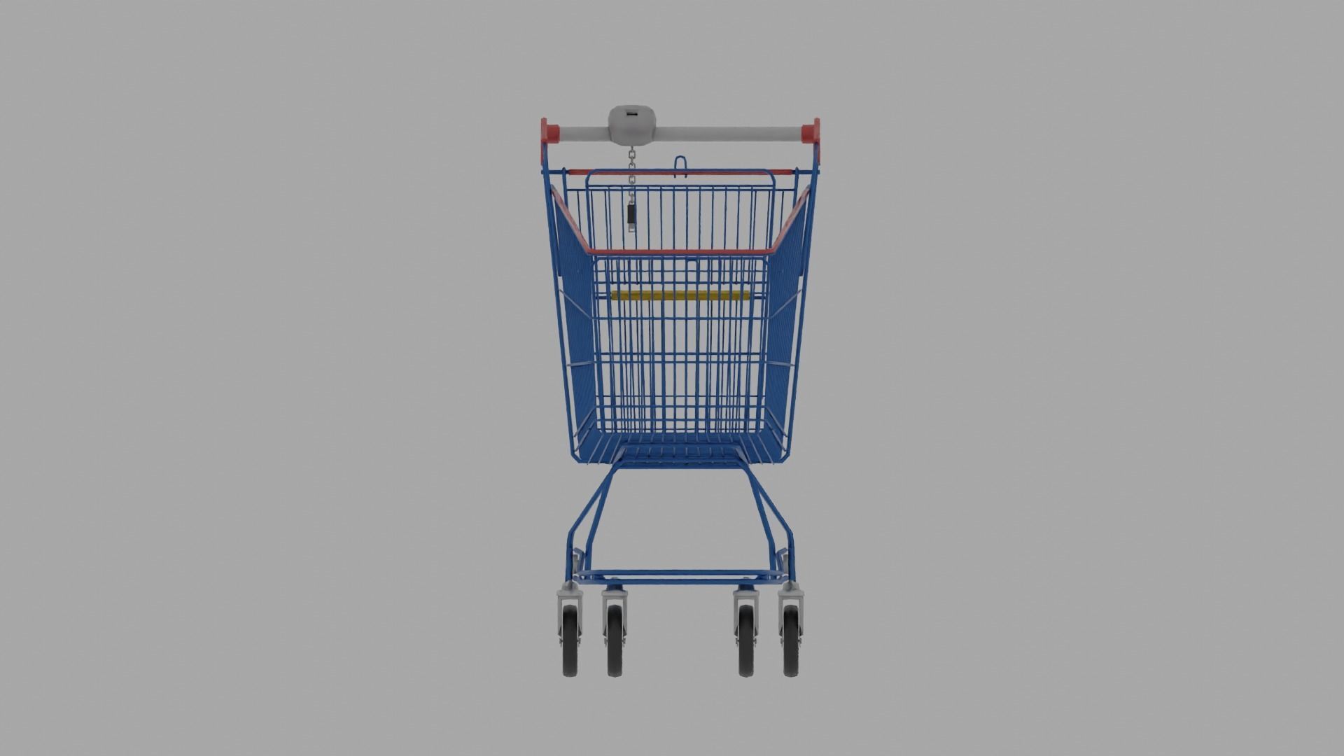 Shopping Cart Low-poly 3D model_6