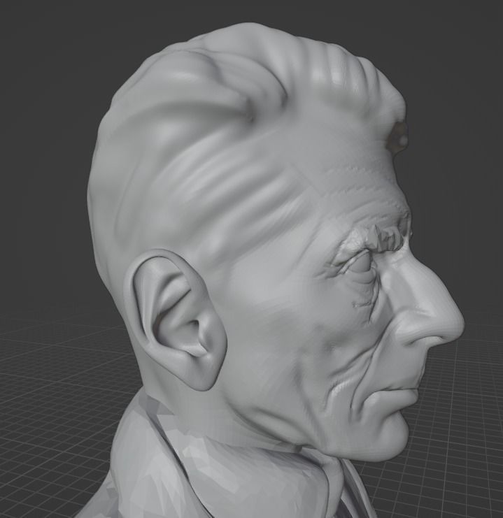 Samuel Beckett 3D print model_14