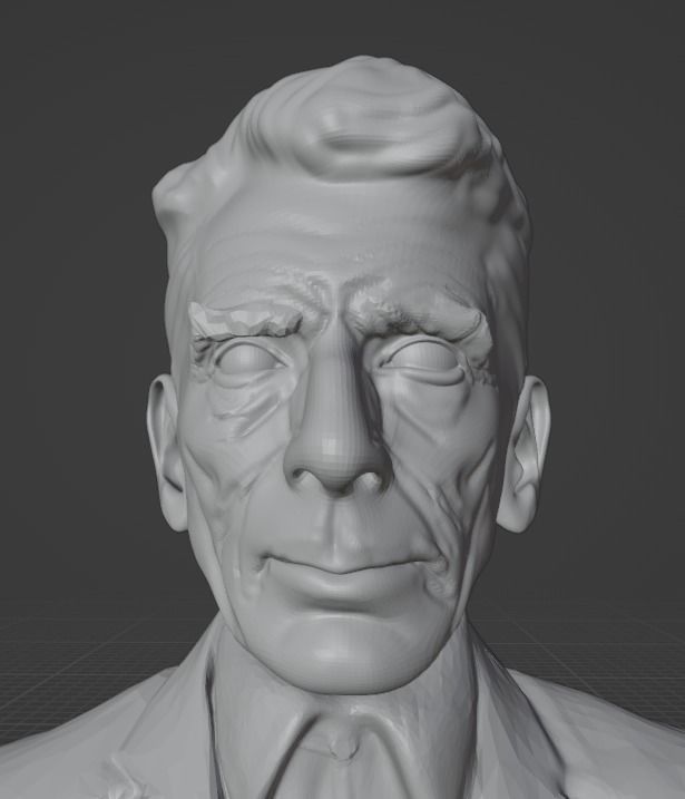 Samuel Beckett 3D print model_17
