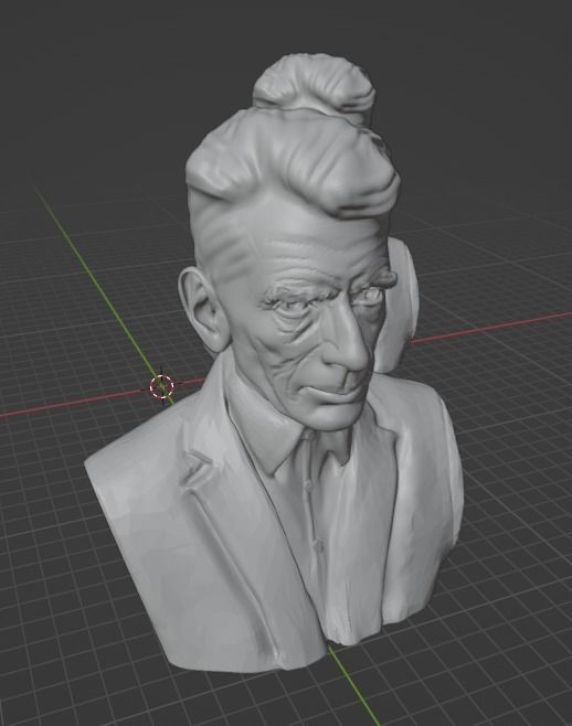 Samuel Beckett 3D print model_16