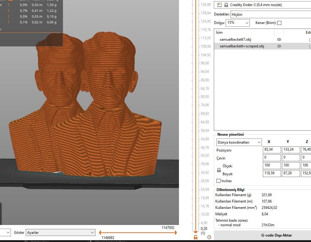 Samuel Beckett 3D print model_18