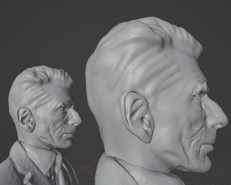 Samuel Beckett 3D print model_19