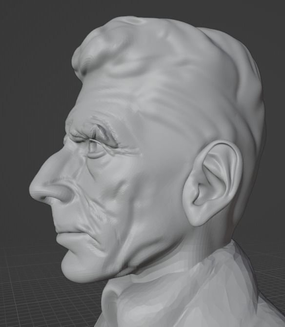 Samuel Beckett 3D print model_23
