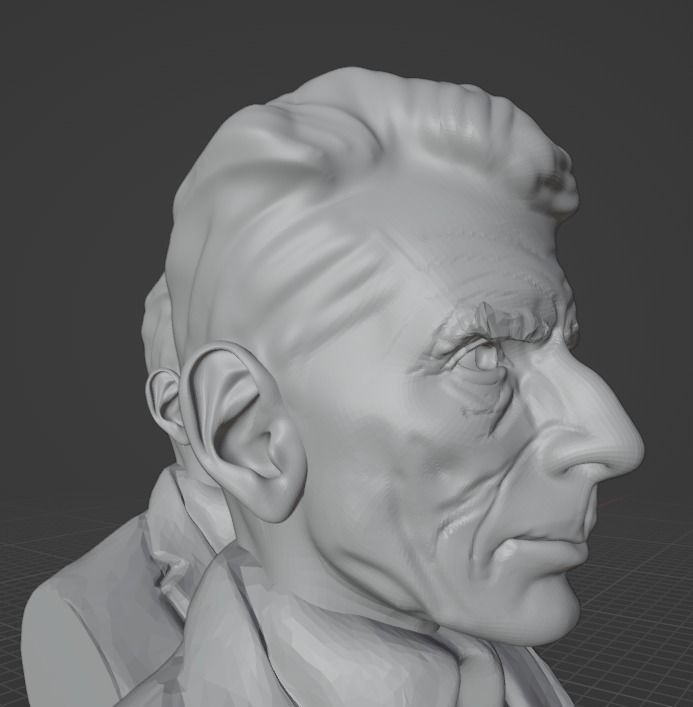 Samuel Beckett 3D print model_10