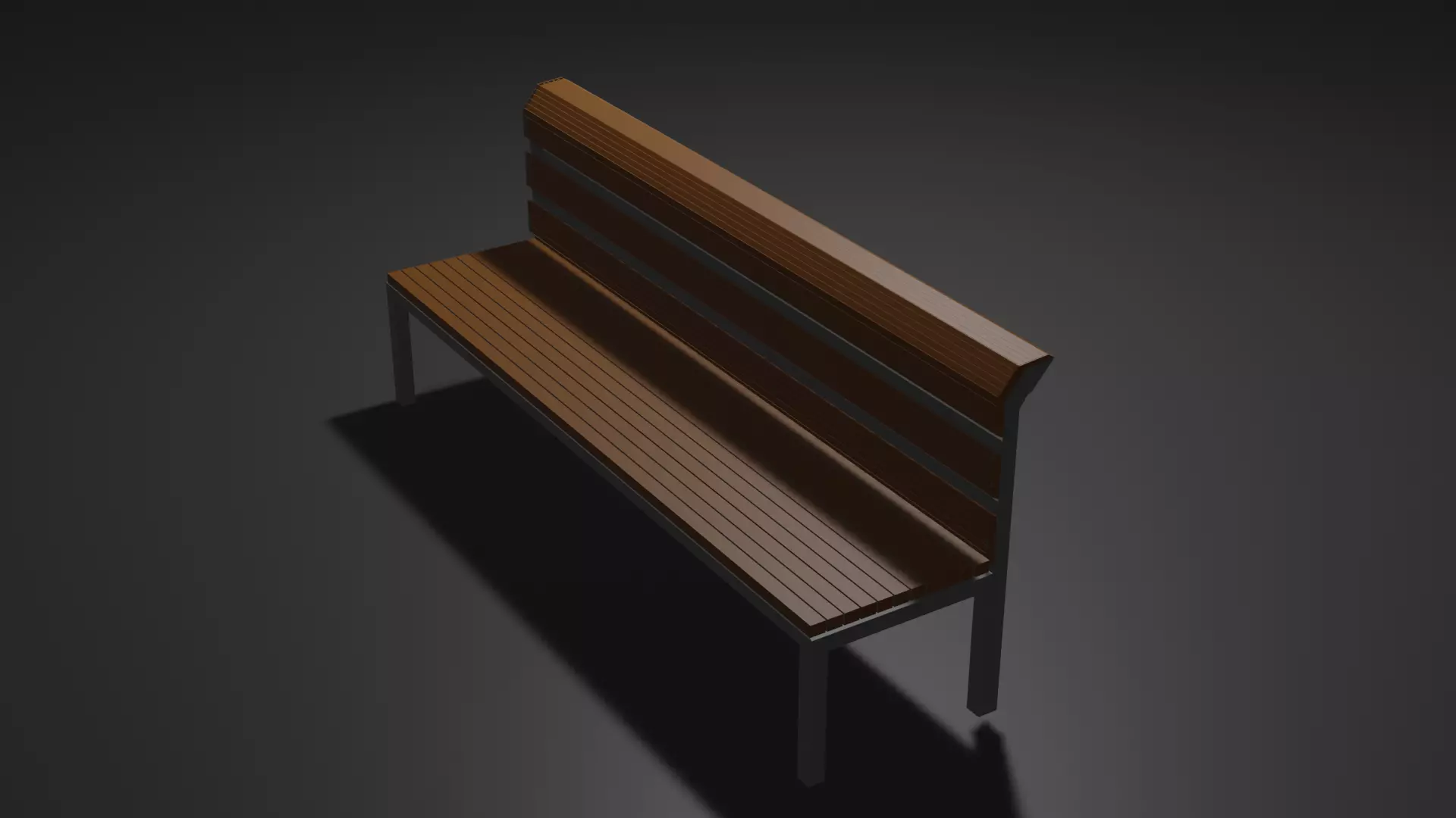 ParkBench wooden bench Free 3D model