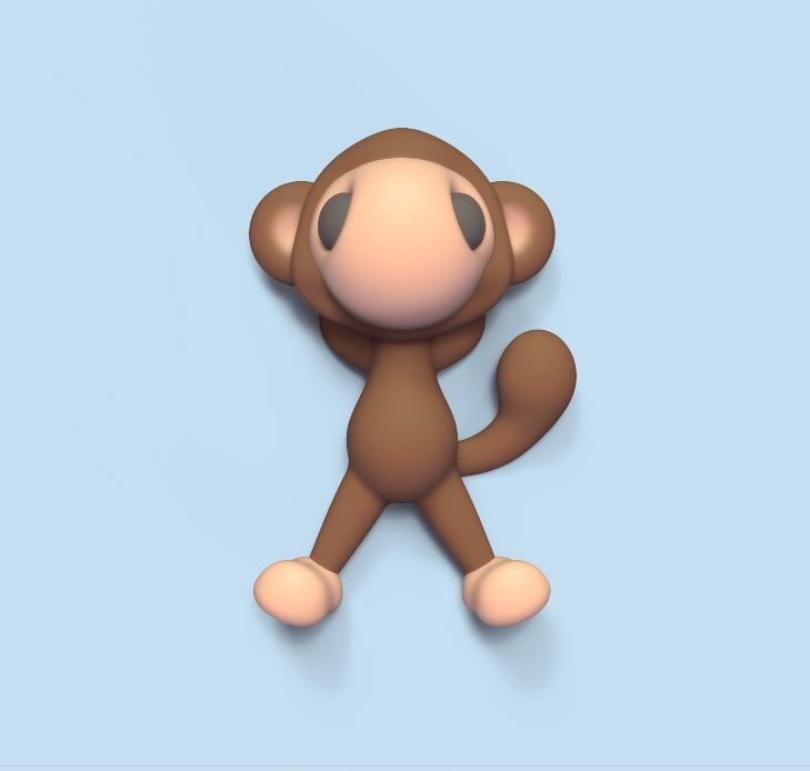 Monkey Resting 3D model 3D printable | CGTrader